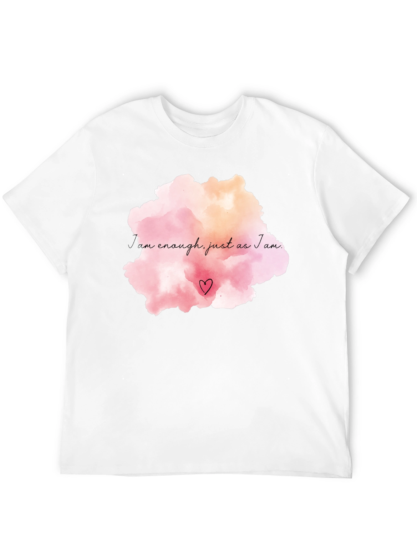 Motivational I am Enough Black T-Shirt
