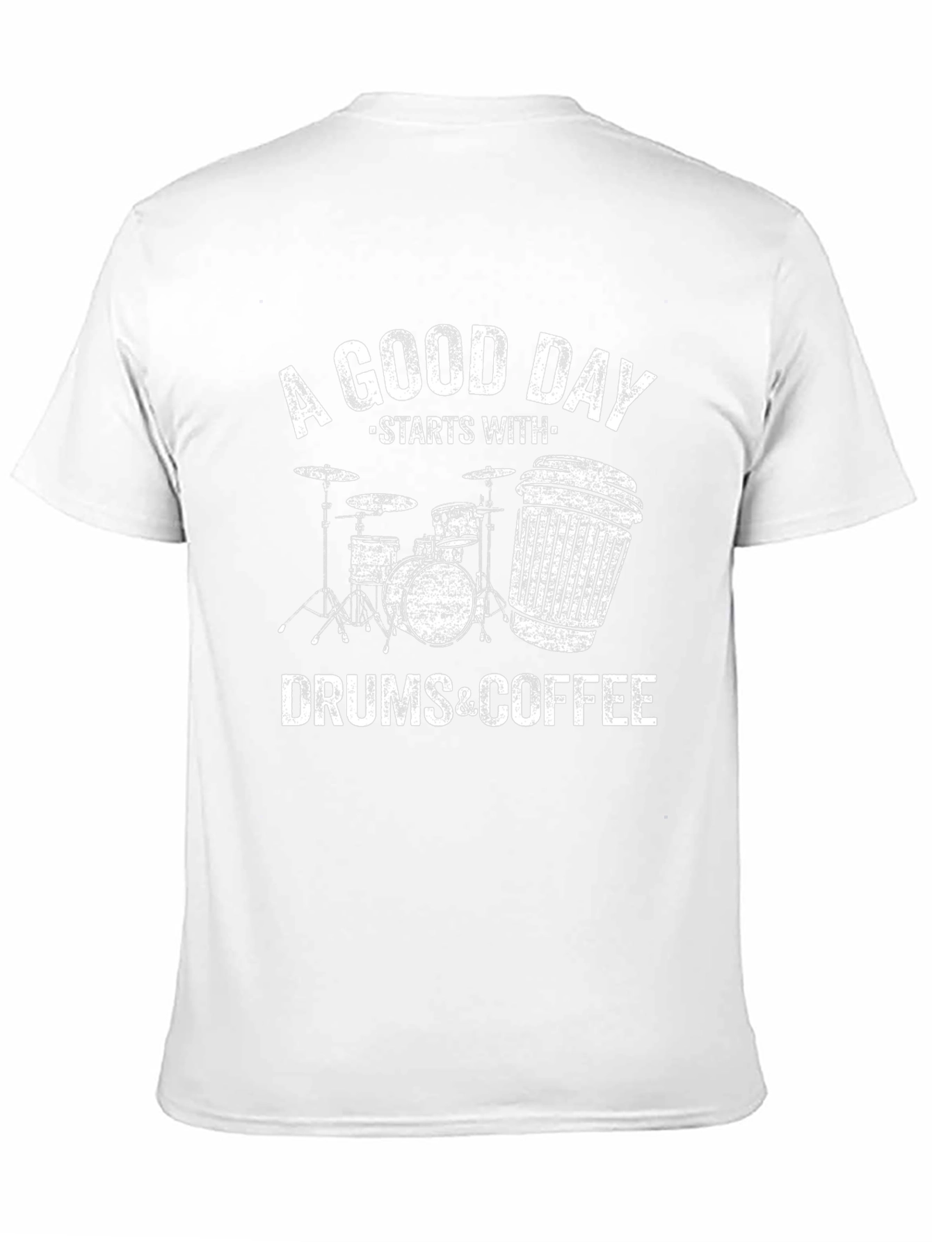 Drums & Coffee T-Shirt - Music Lover Tee