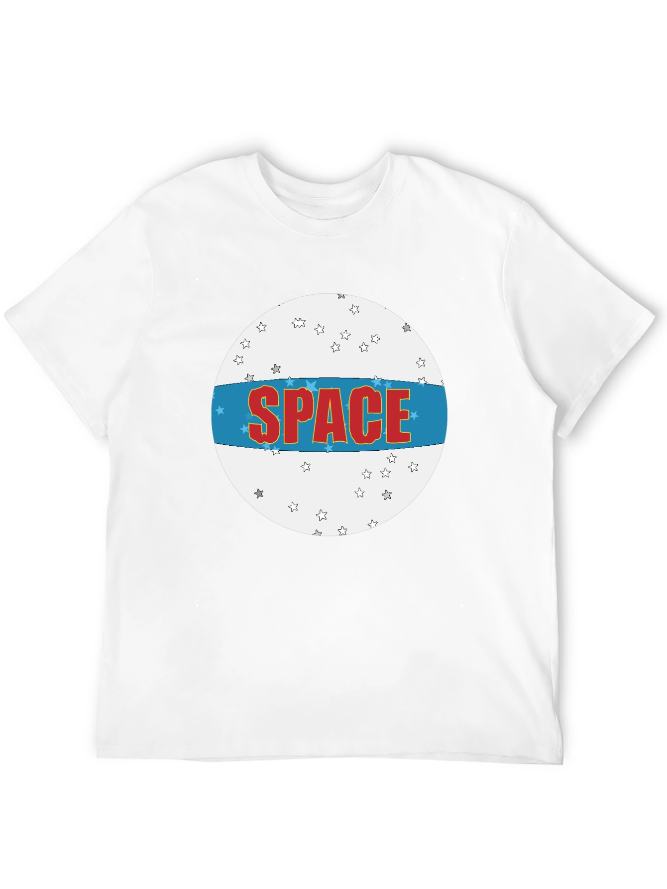 Space Graphic T-Shirt - Black Crew Neck Tee