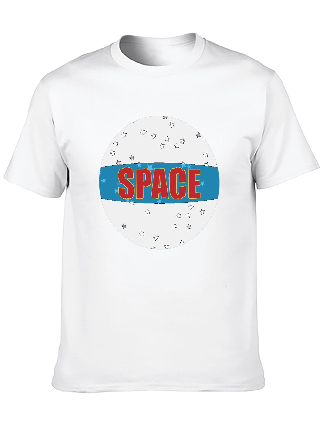 Space Graphic T-Shirt - Black Crew Neck Tee