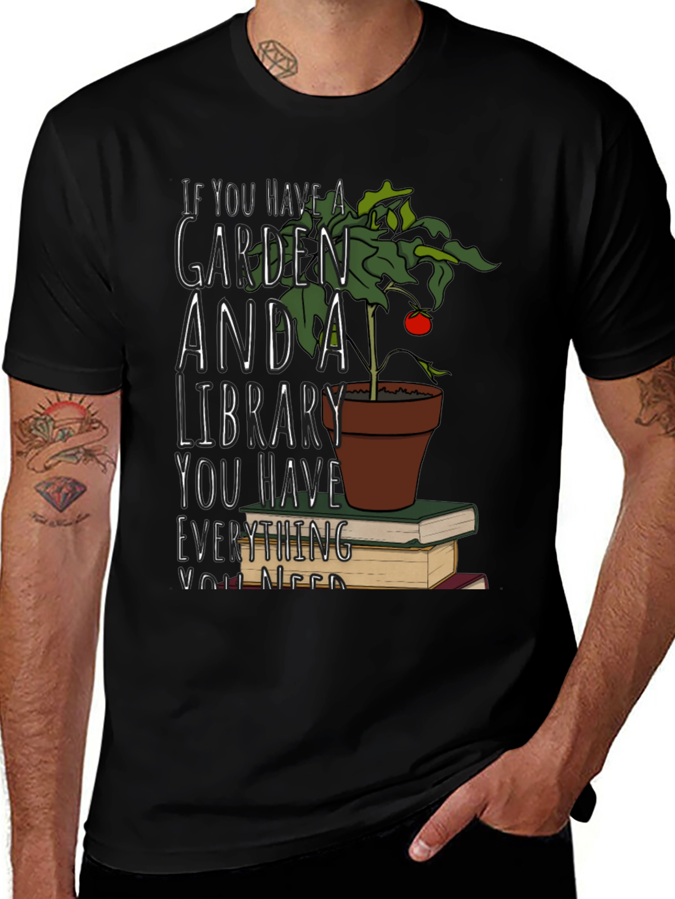 Garden and Library T-Shirt