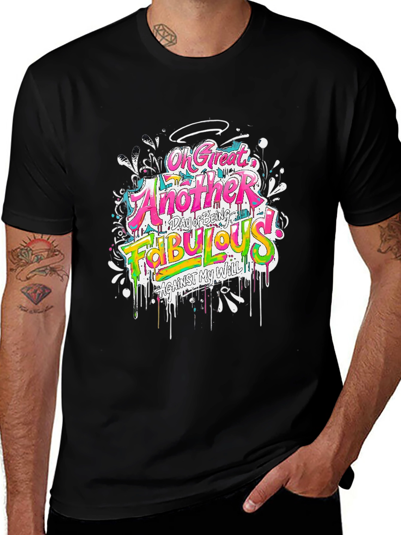 Funny Fabulous Graphic Tee - Unisex Casual Black T-Shirt