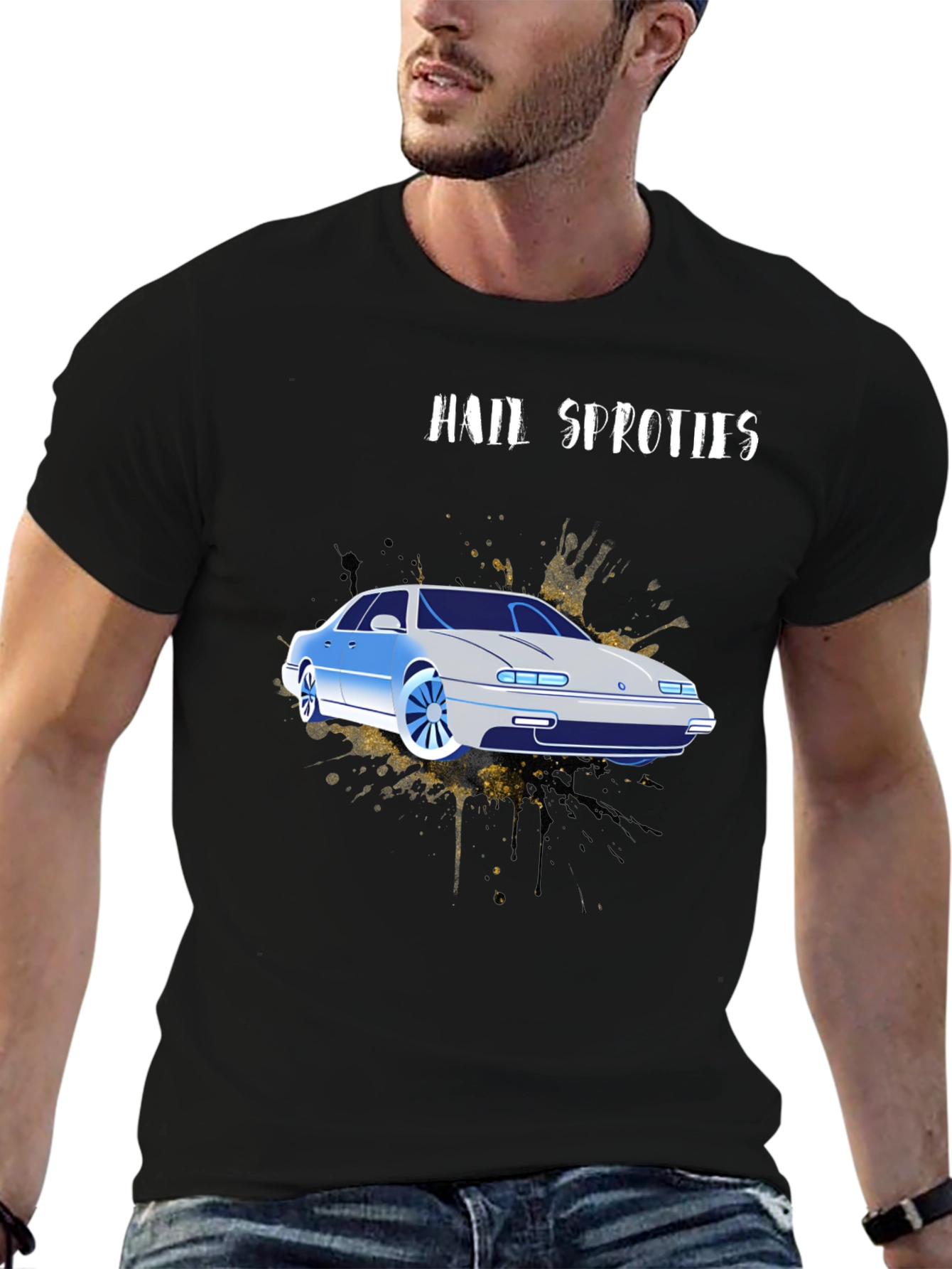 Hail Sprotics Car Graphic T-Shirt