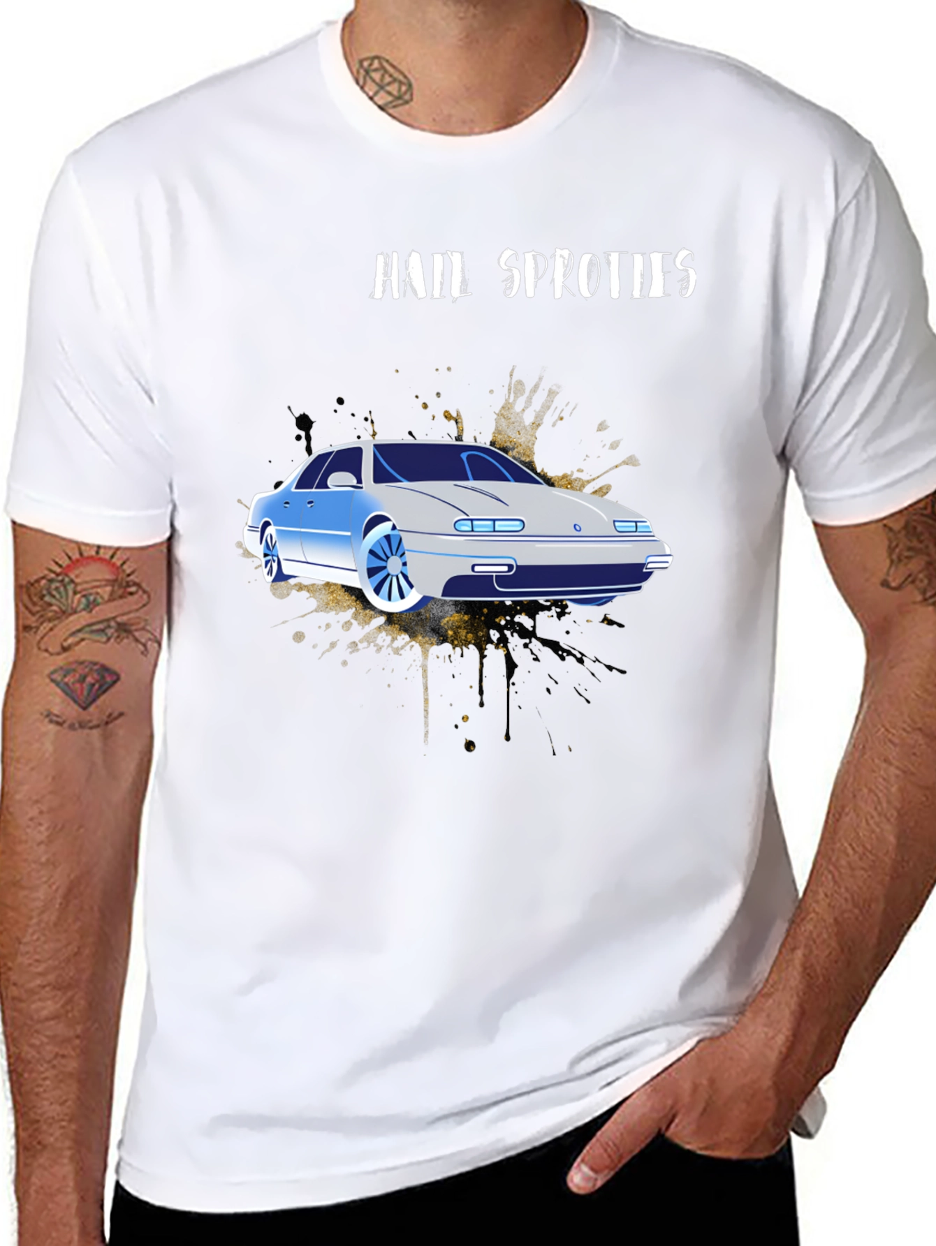 Hail Sprotics Car Graphic T-Shirt
