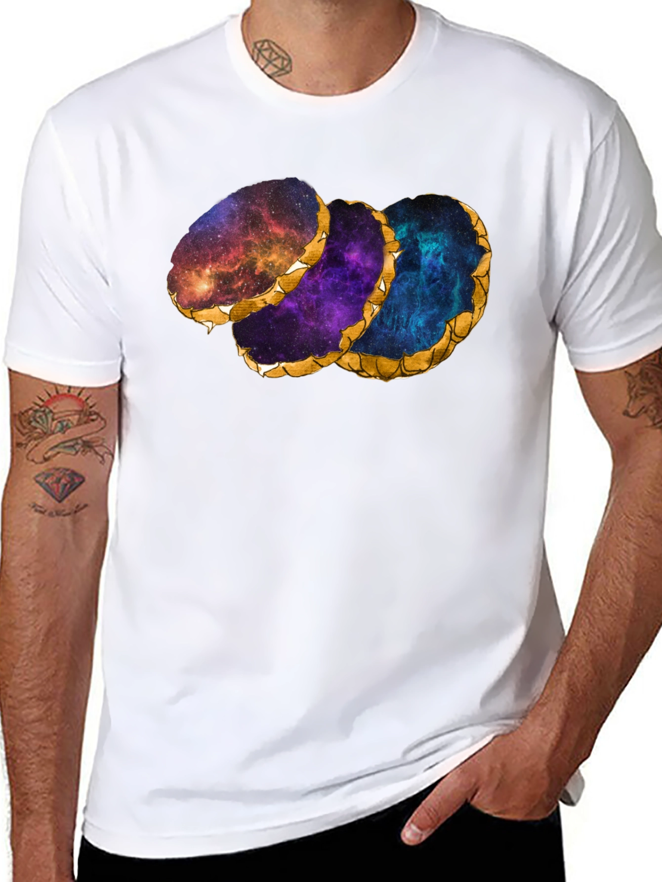 Galaxy Agate Slice Graphic T-Shirt