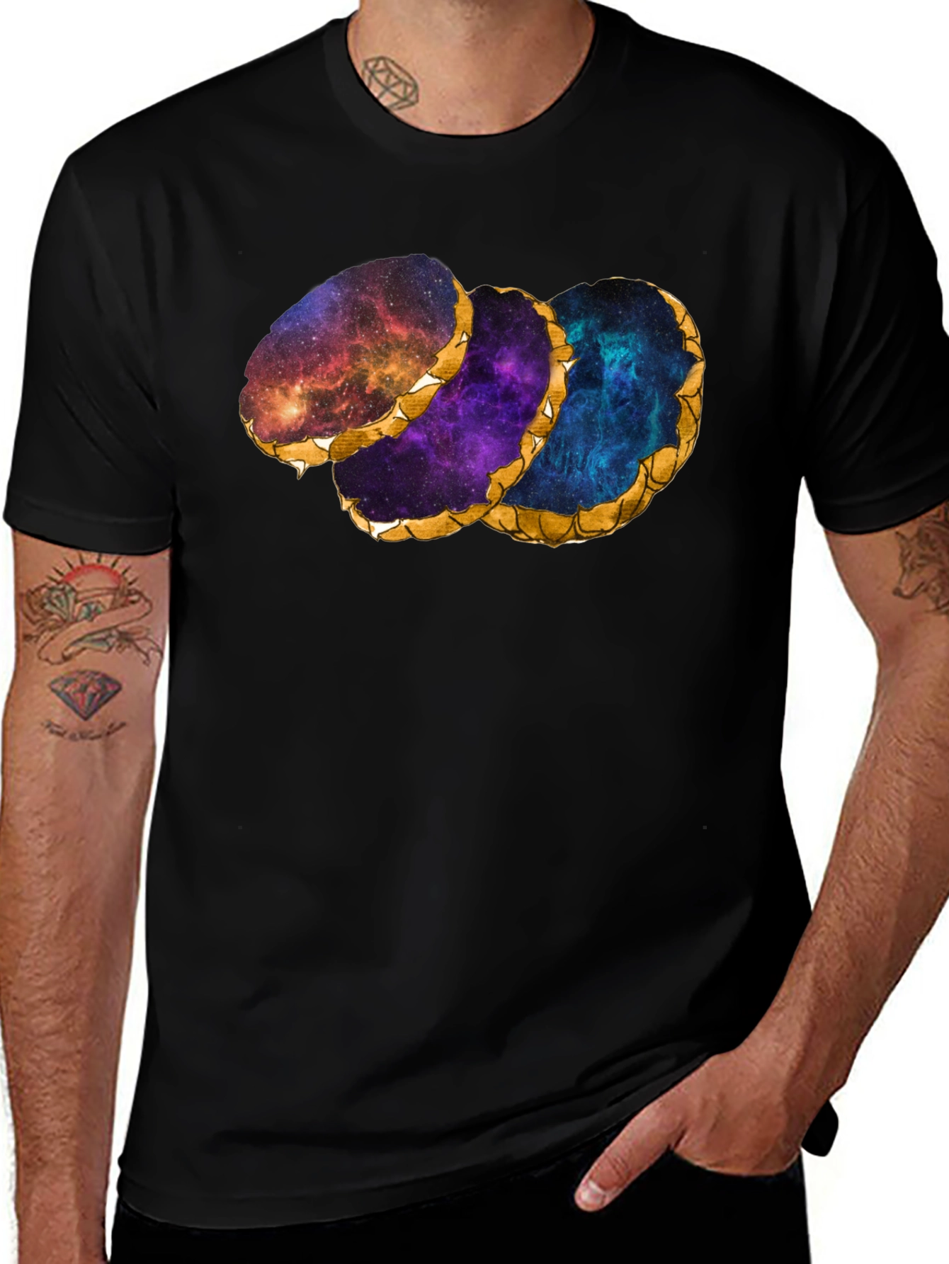 Galaxy Agate Slice Graphic T-Shirt