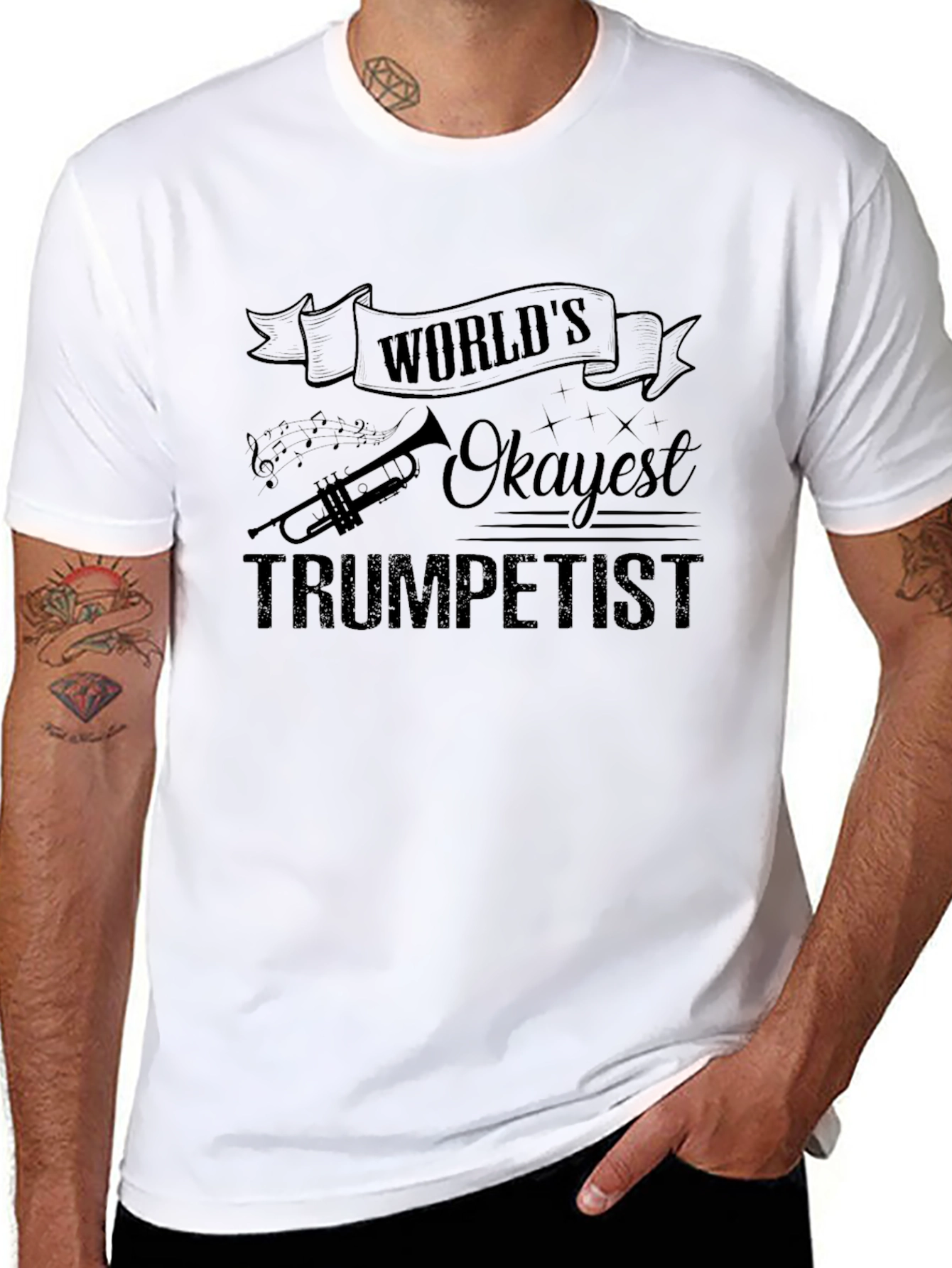 Worlds Okayest Trumpetist Graphic T-Shirt