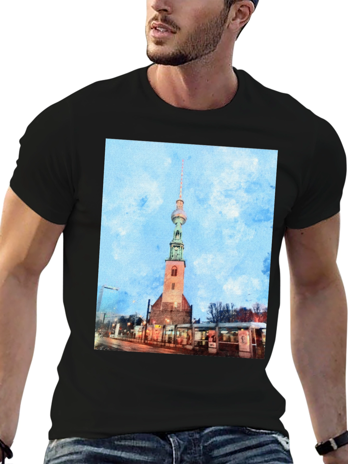 Berlin Tower T-Shirt - Unique Cityscape Tee