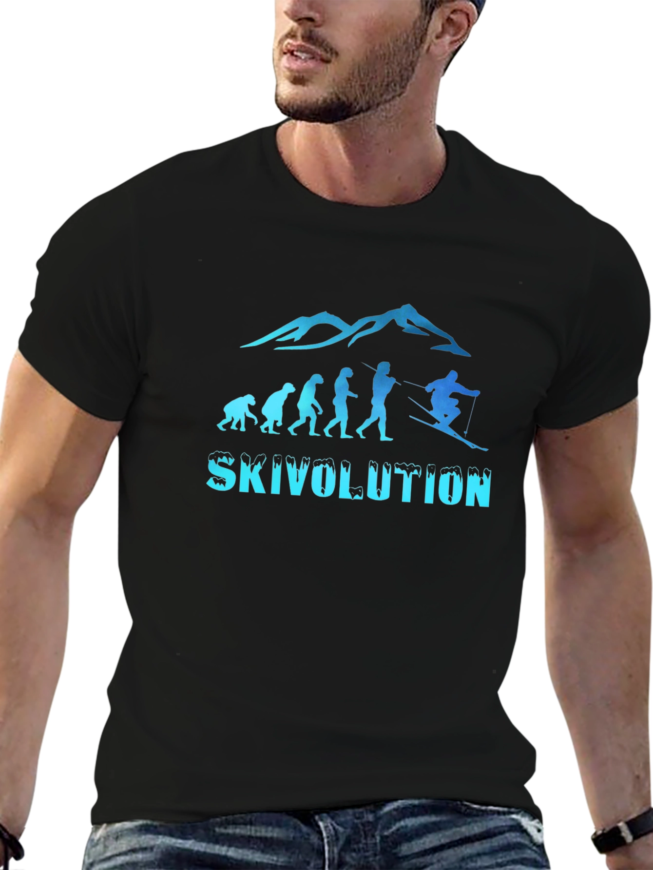 Skivolution Graphic Tee - Black Cotton Blend