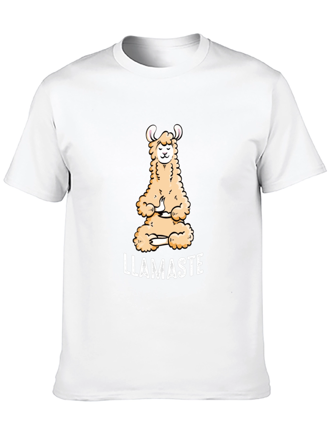 Llamaste T-Shirt: Meditating Llama Yoga Tee