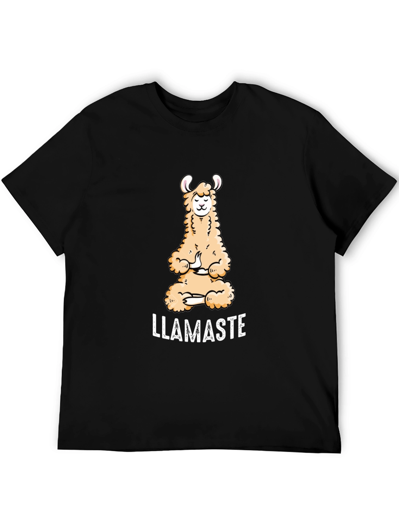 Llamaste T-Shirt: Meditating Llama Yoga Tee