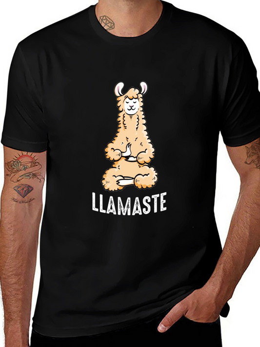 Llamaste T-Shirt: Meditating Llama Yoga Tee