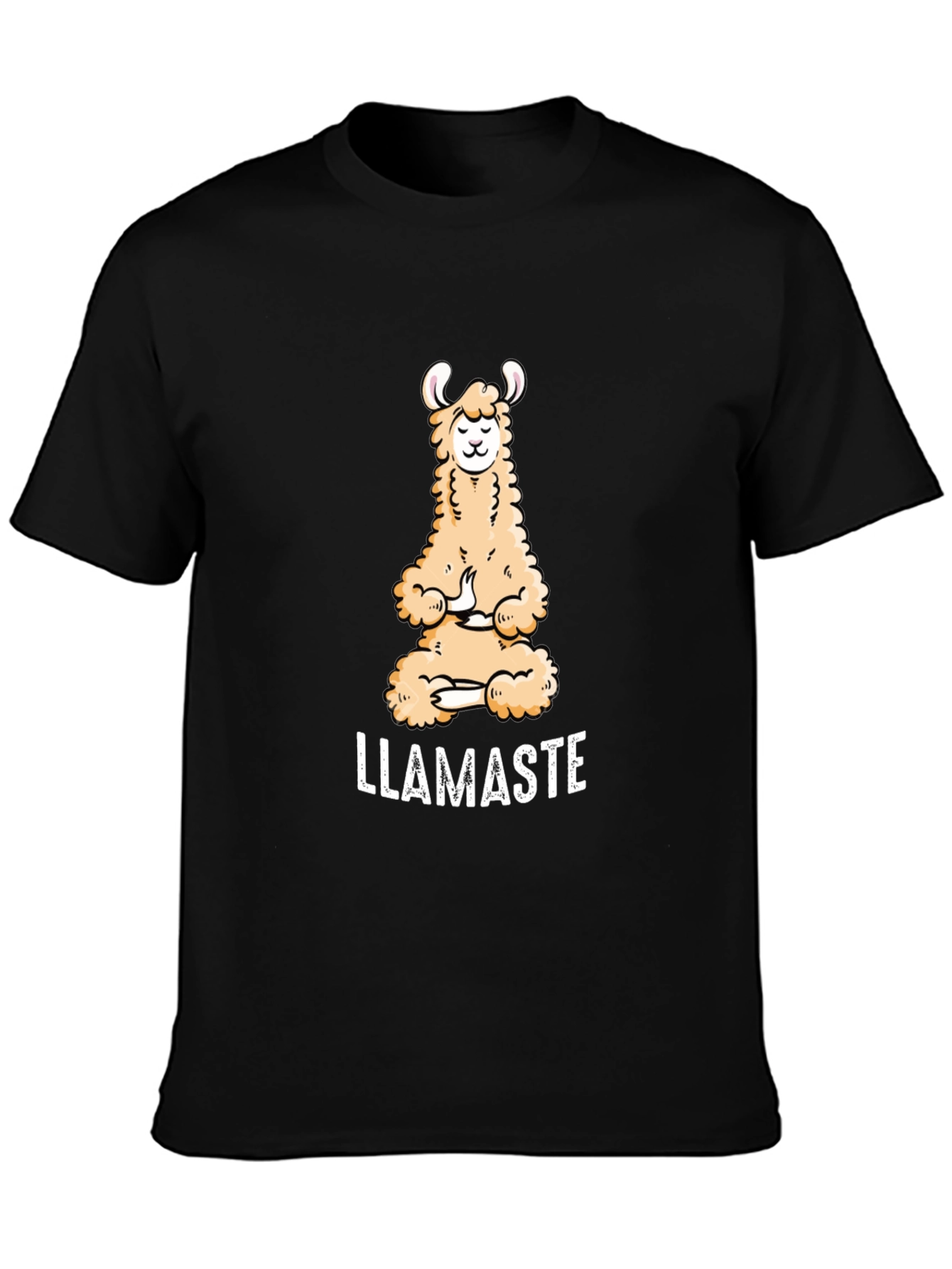 Llamaste T-Shirt: Meditating Llama Yoga Tee