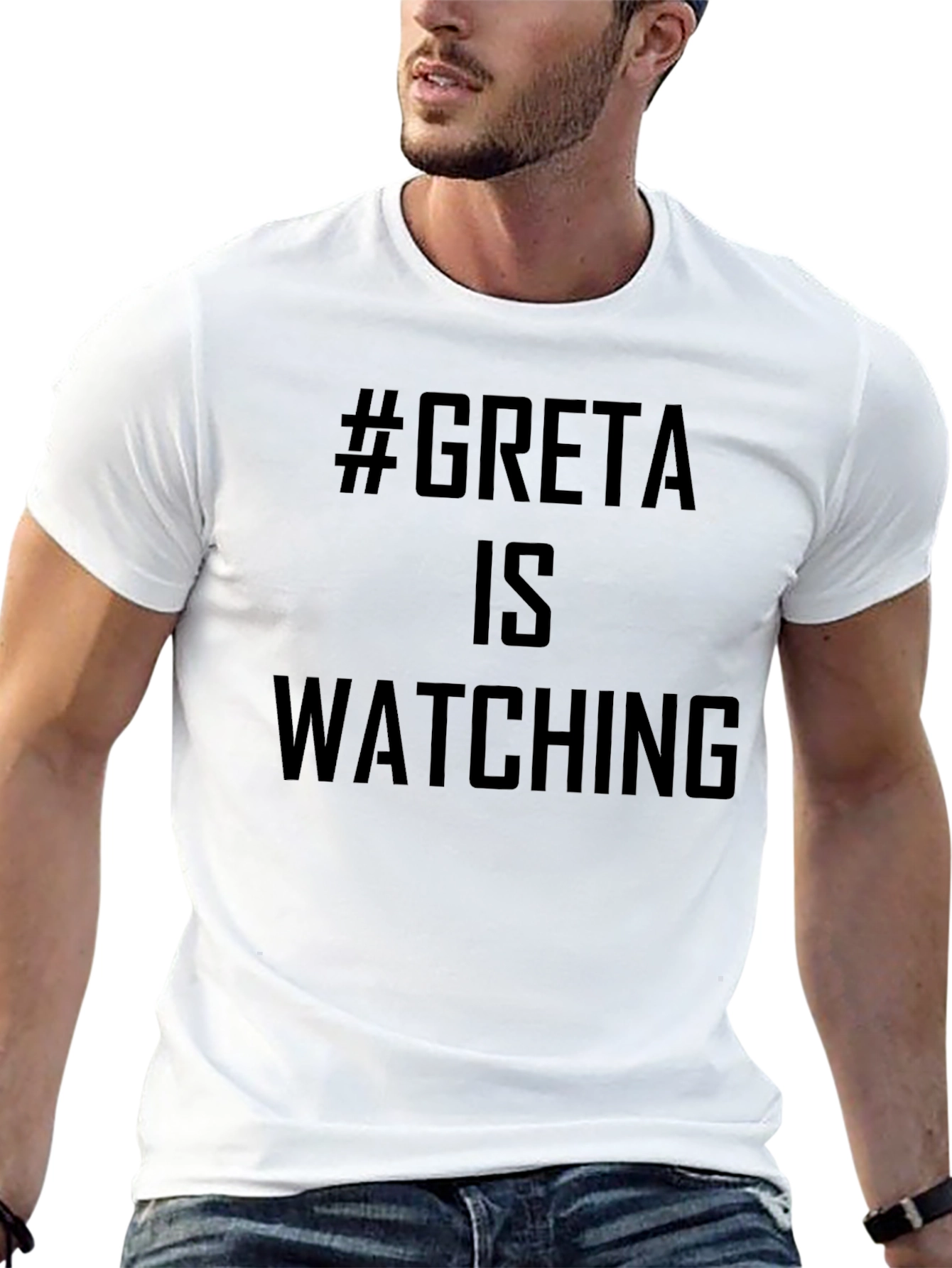 #Greta Is Watching T-Shirt - Black Activist Tee