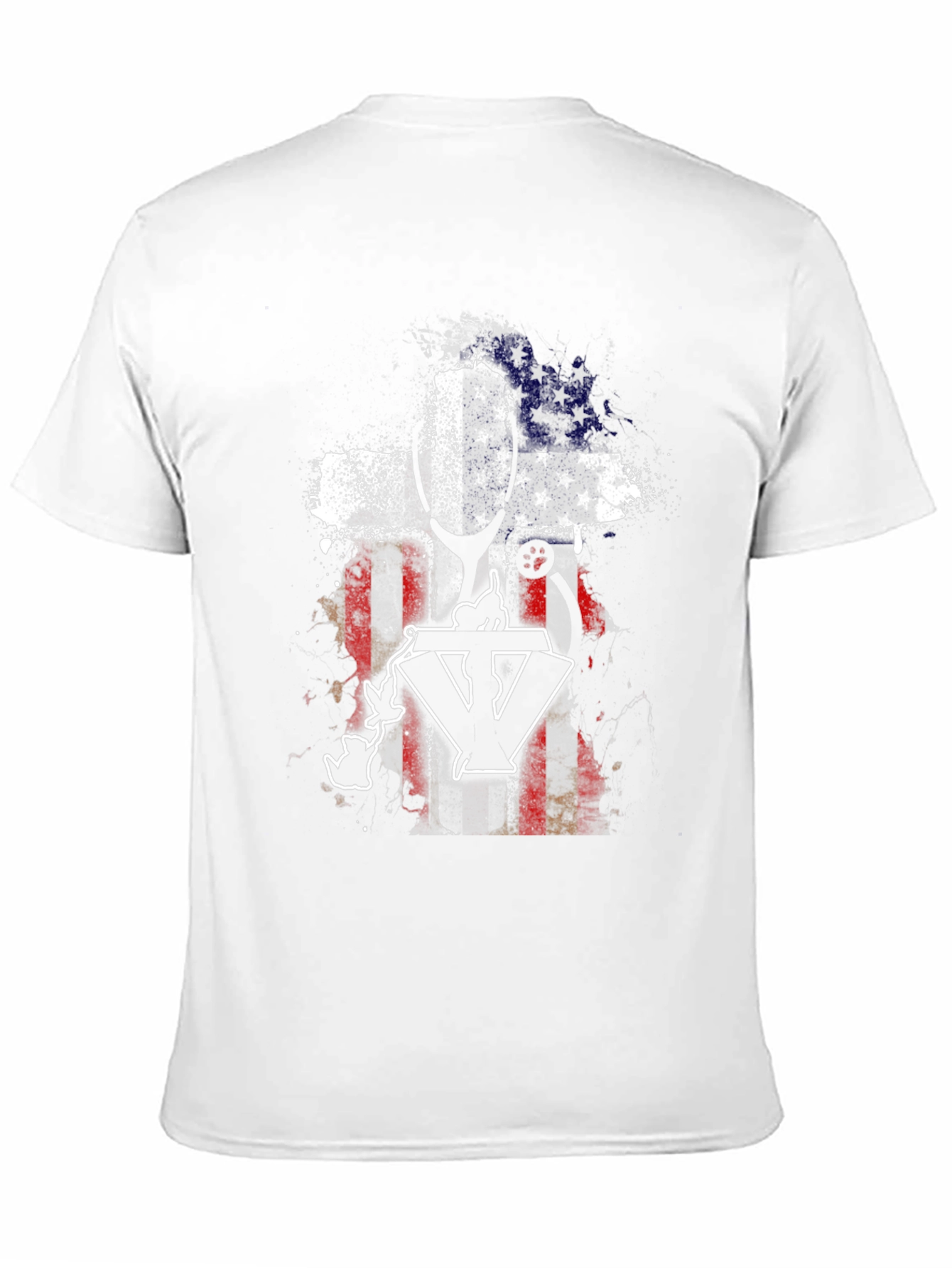 Patriotic Vet T-Shirt - USA Flag Cross Design
