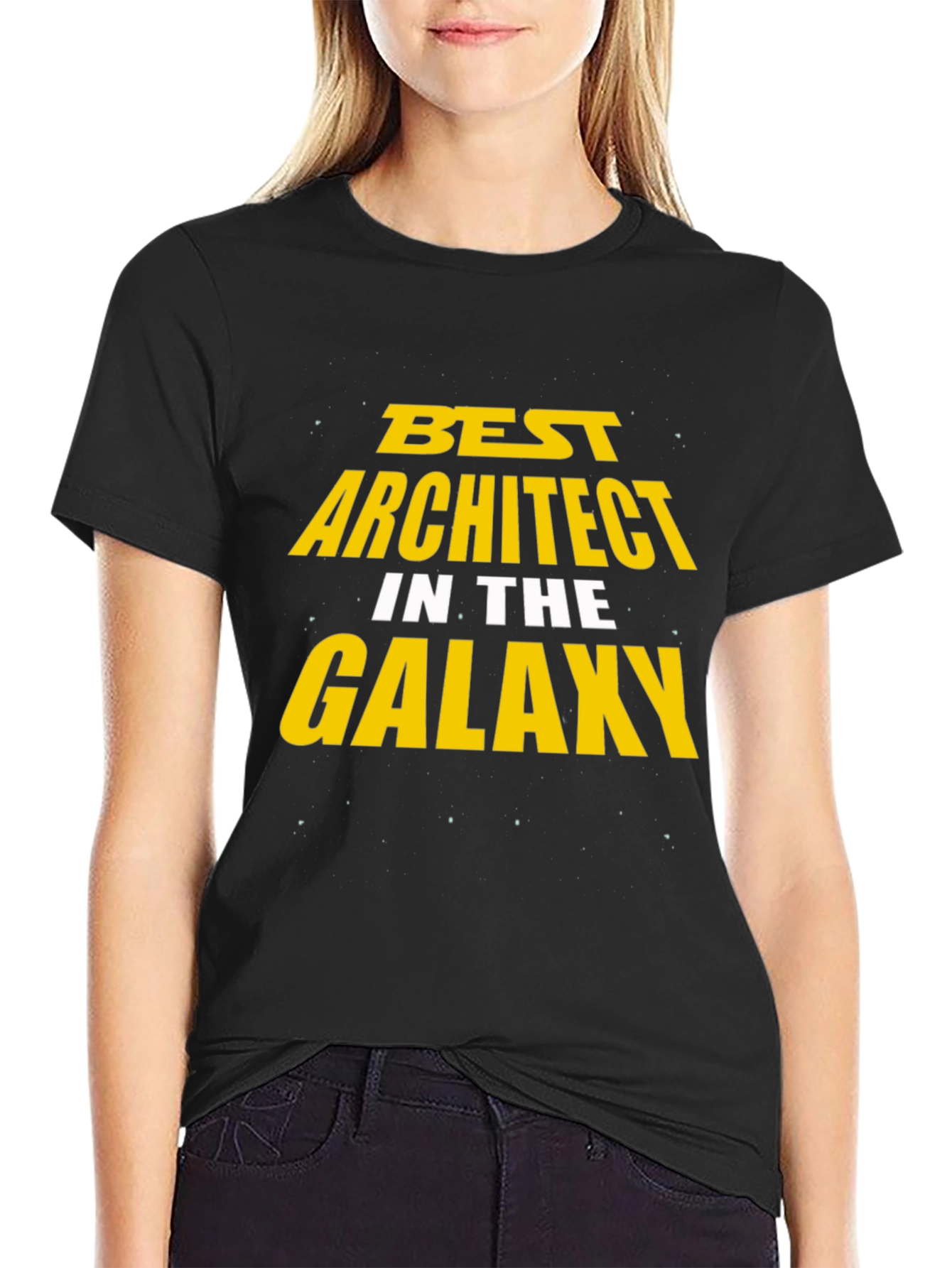Best Architect in the Galaxy Black T-Shirt