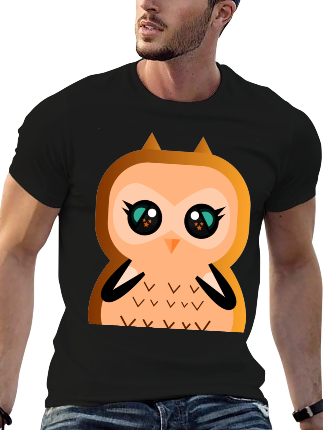Cute Cartoon Owl Graphic T-Shirt
