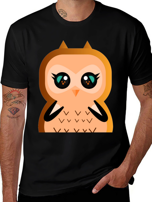 Cute Cartoon Owl Graphic T-Shirt