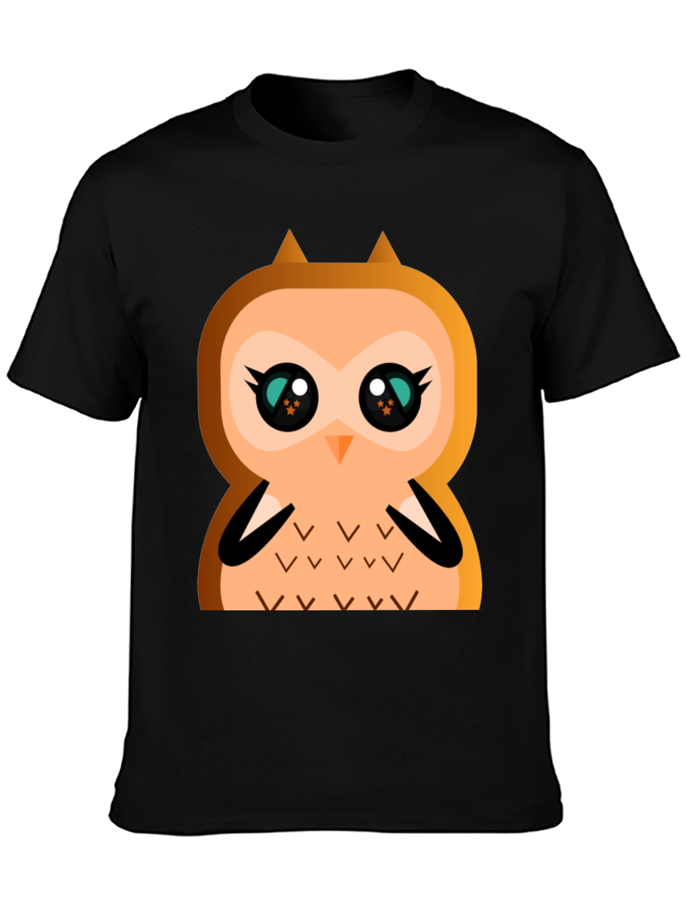 Cute Cartoon Owl Graphic T-Shirt