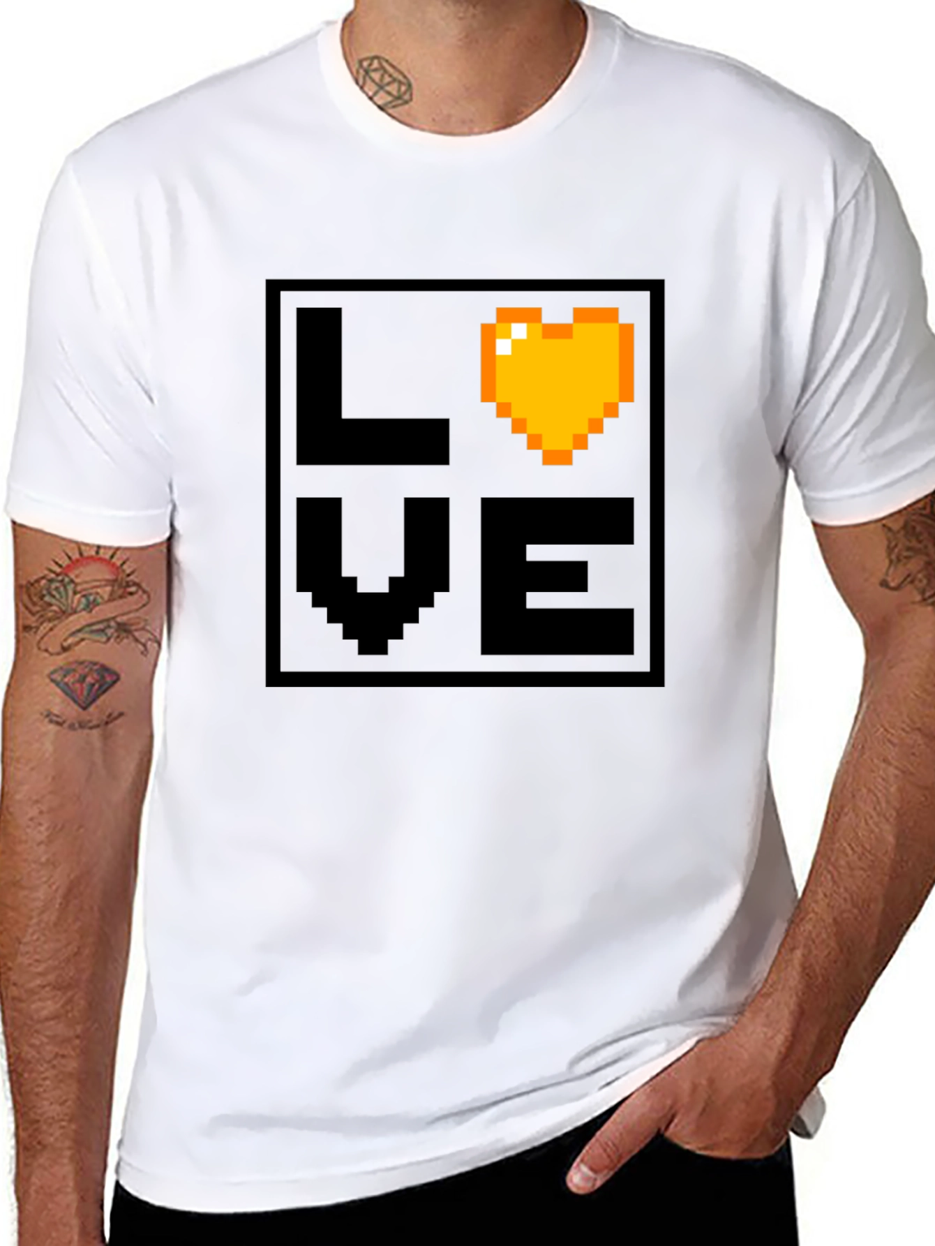Pixel Love T-Shirt - Retro Gaming Style