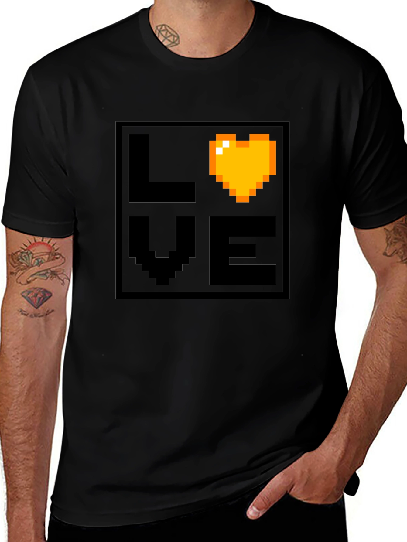 Pixel Love T-Shirt - Retro Gaming Style