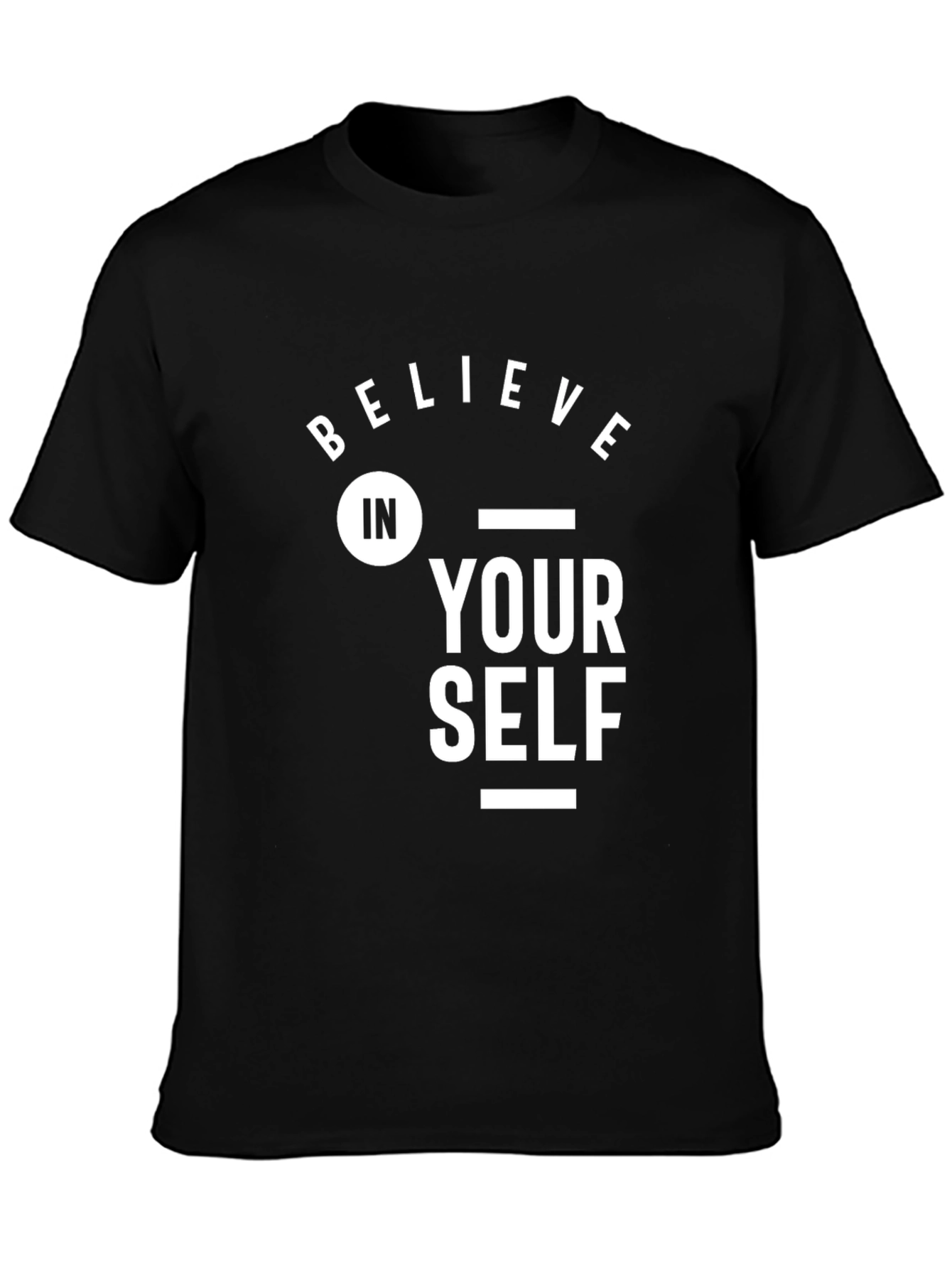 Believe In Yourself Graphic Tee - Black Cotton