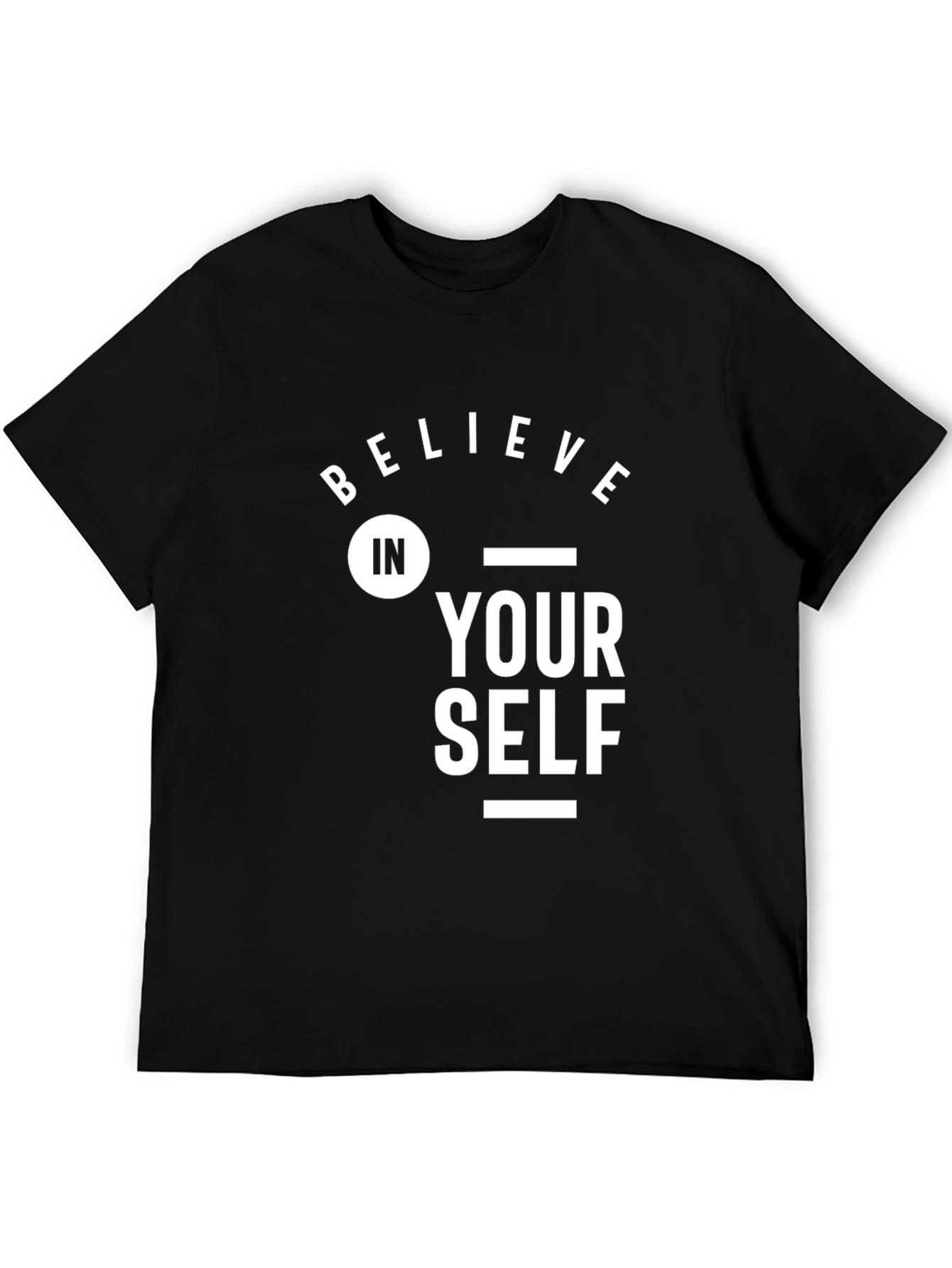 Believe In Yourself Graphic Tee - Black Cotton