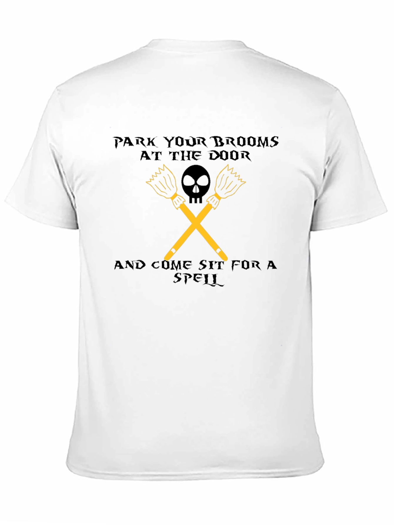 Park Your Brooms Graphic Tee - Halloween Apparel