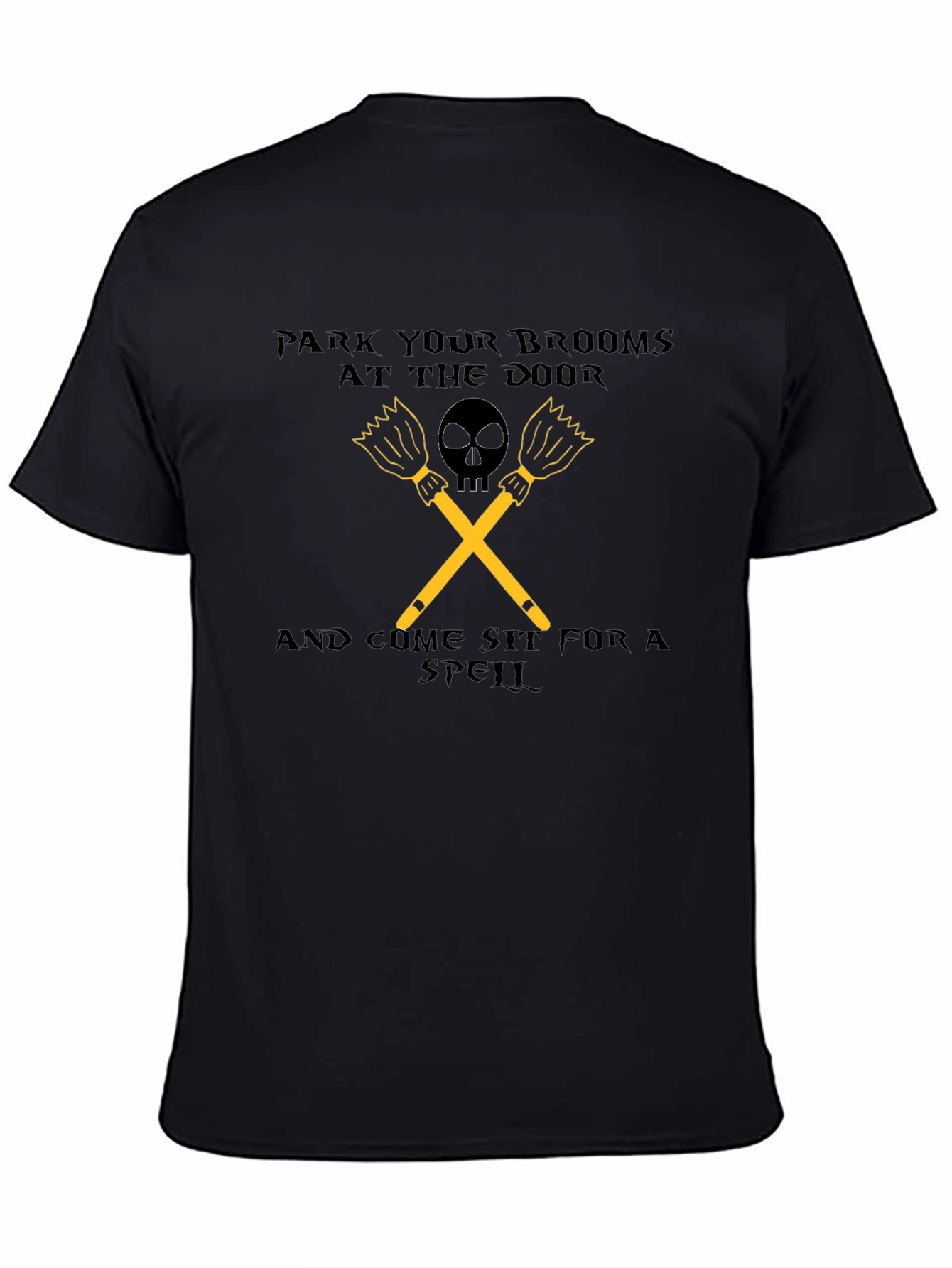 Park Your Brooms Graphic Tee - Halloween Apparel