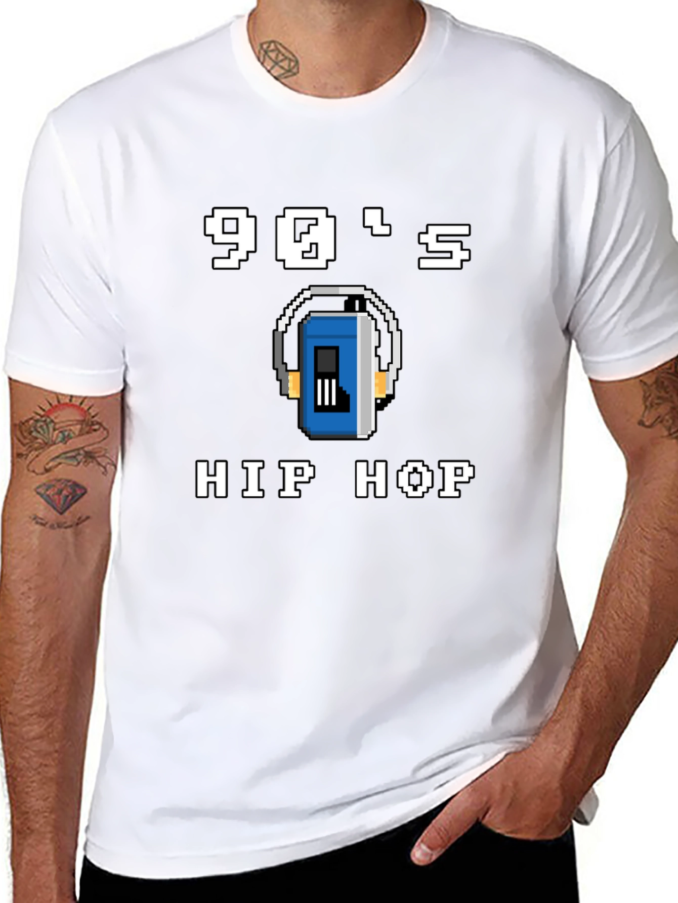 90s Hip Hop Retro Pixel T-Shirt