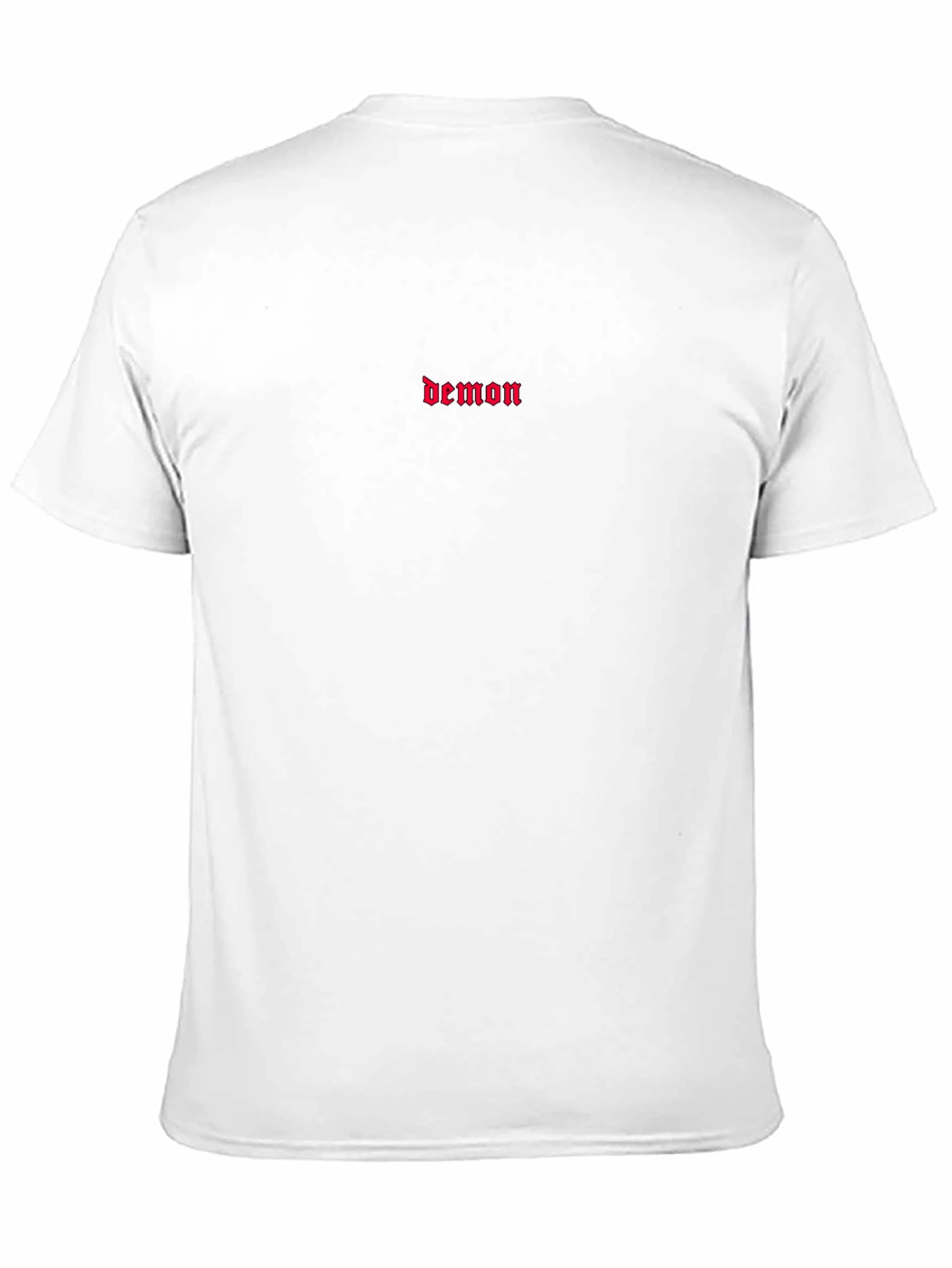 Demon Text Graphic Black Cotton T-Shirt