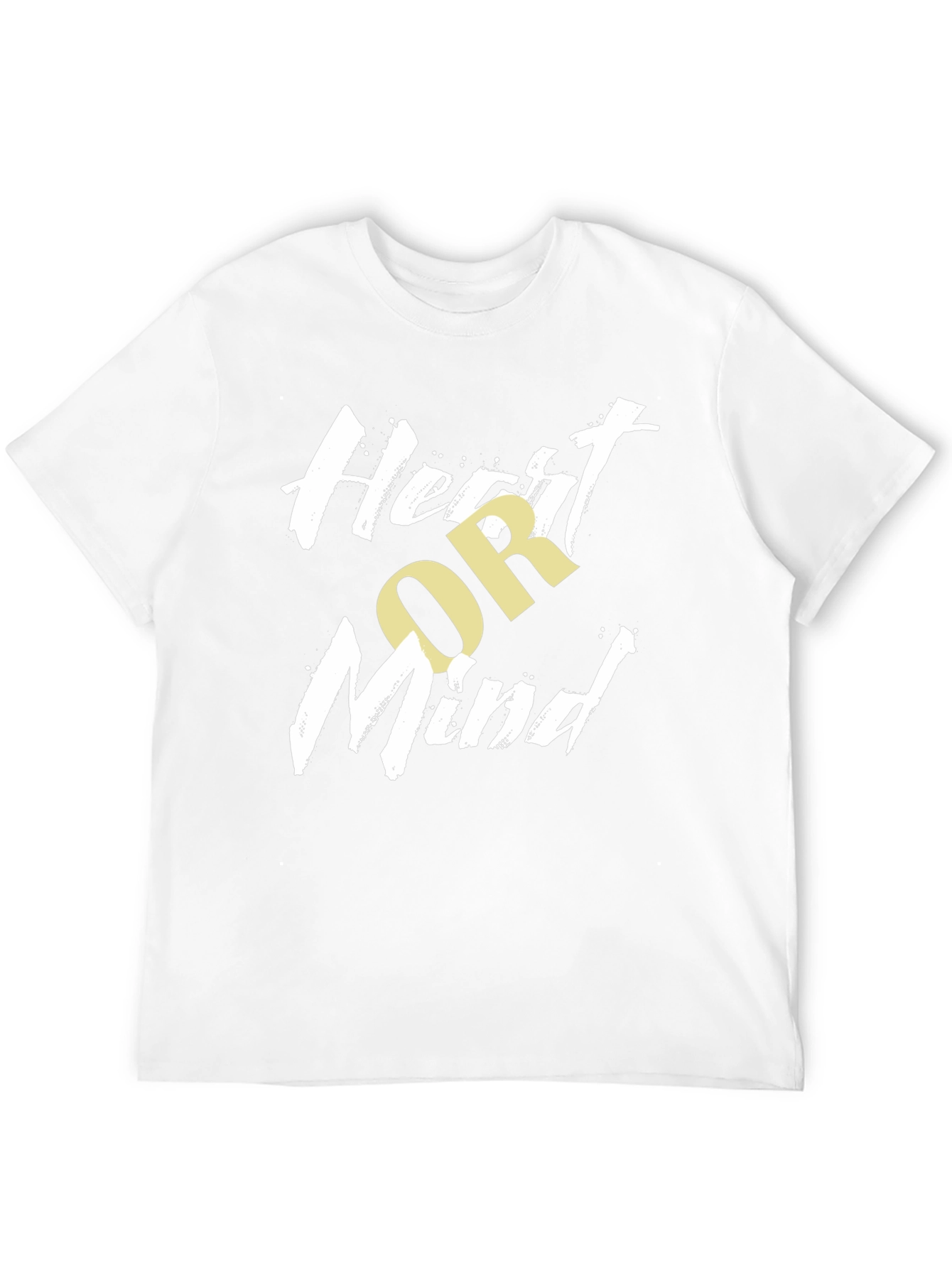 Heart or Mind Graphic Print Black T-Shirt