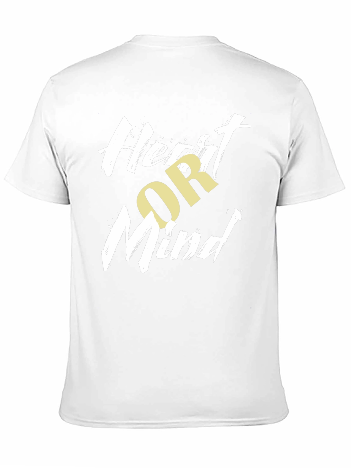 Heart or Mind Graphic Print Black T-Shirt
