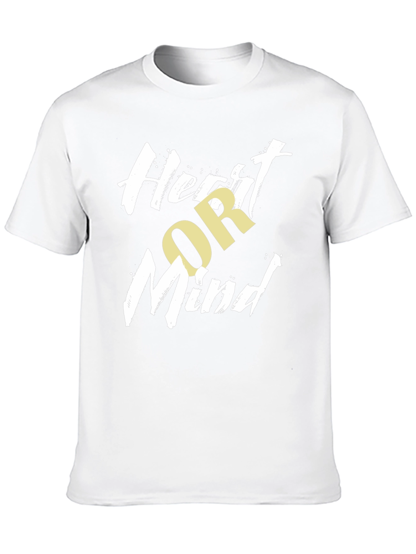 Heart or Mind Graphic Print Black T-Shirt