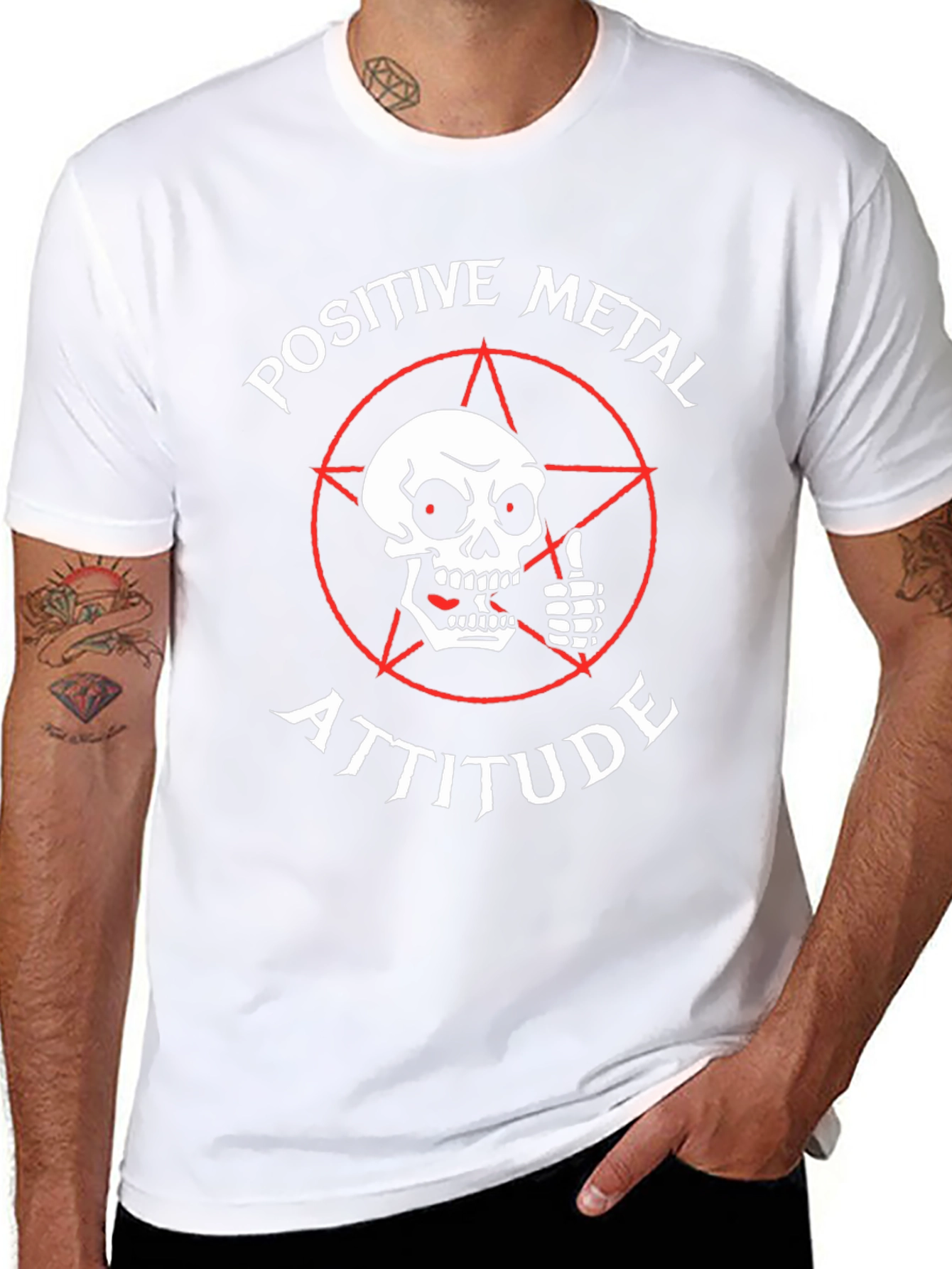 Positive Metal Attitude Graphic T-Shirt