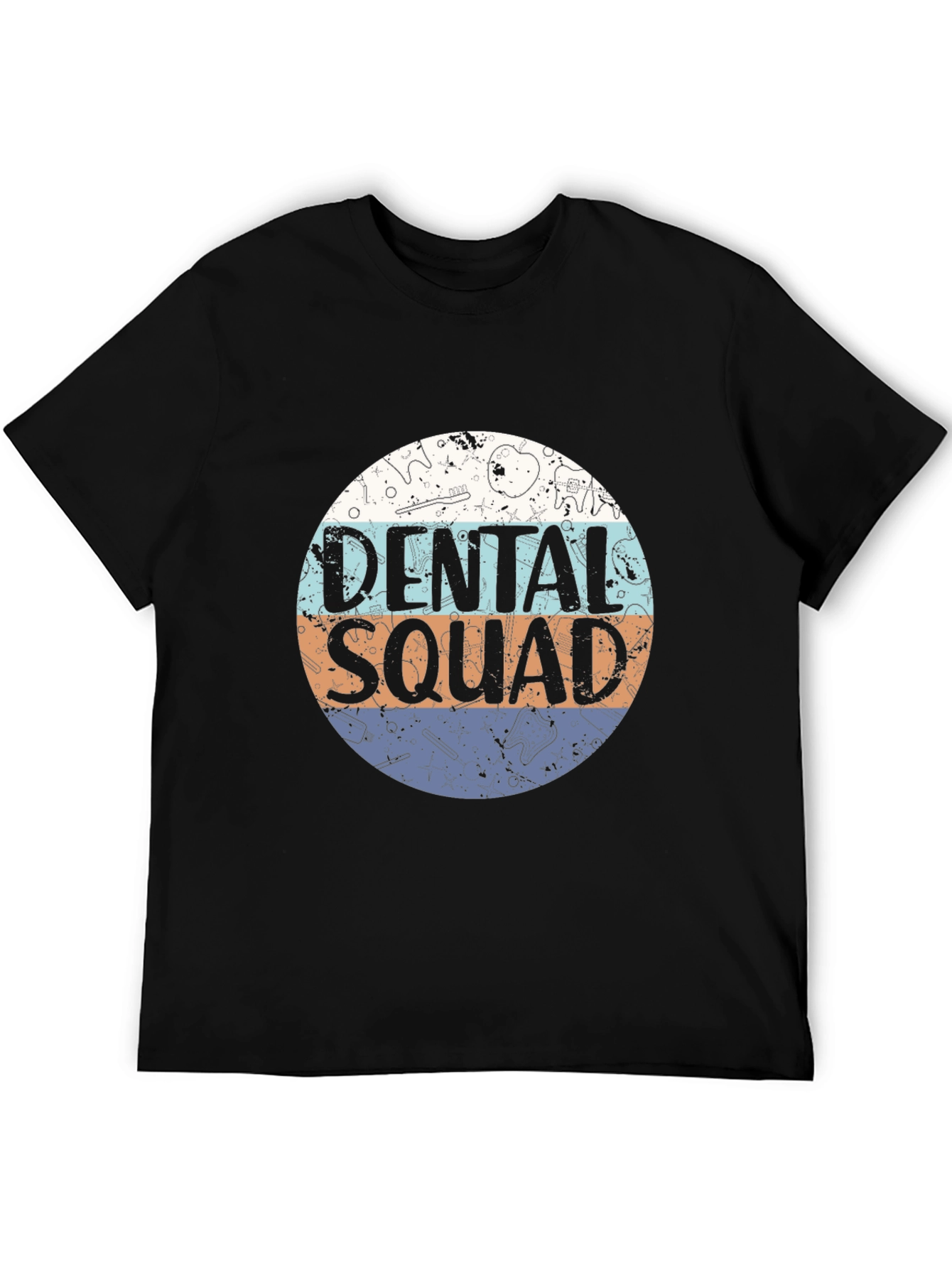 Dental Squad Graphic Tee - Black Cotton T-Shirt