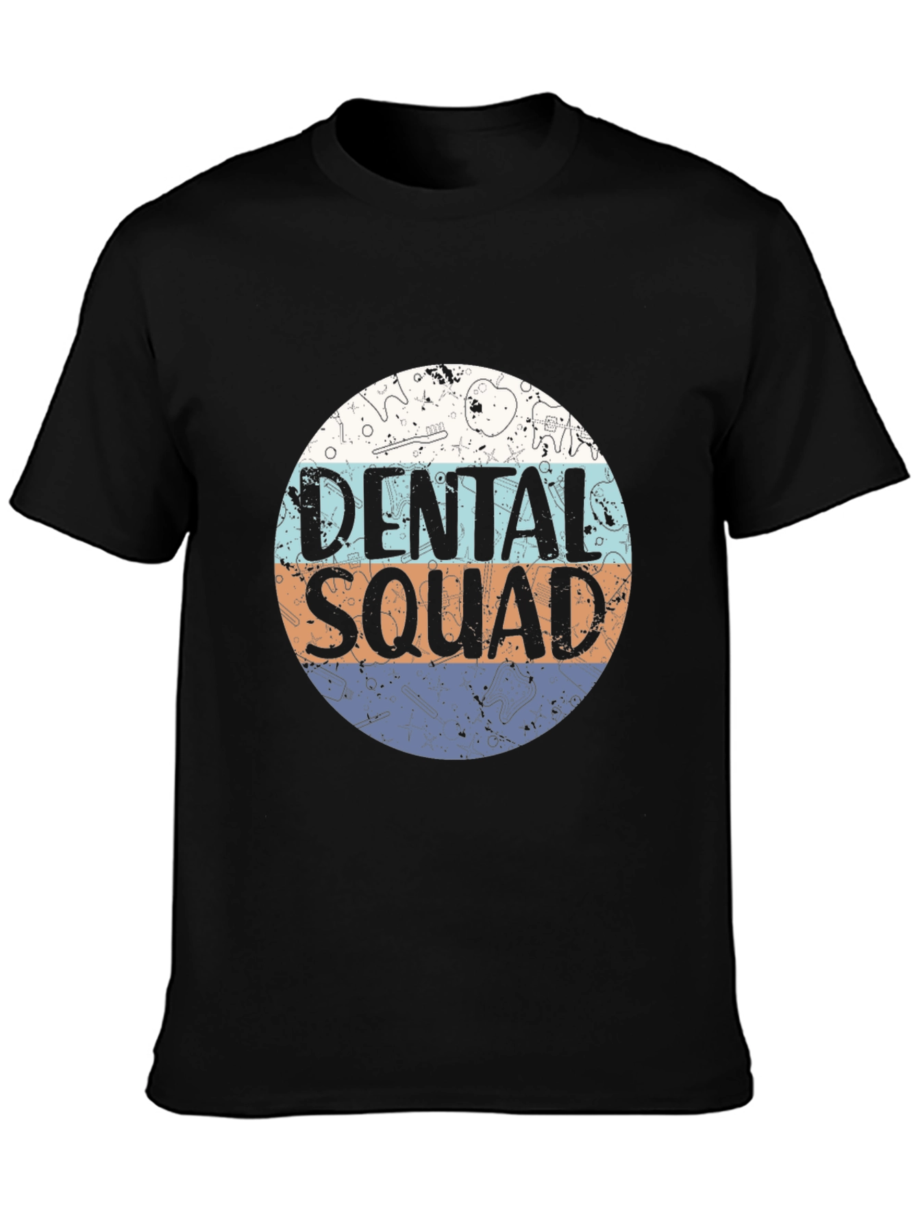 Dental Squad Graphic Tee - Black Cotton T-Shirt