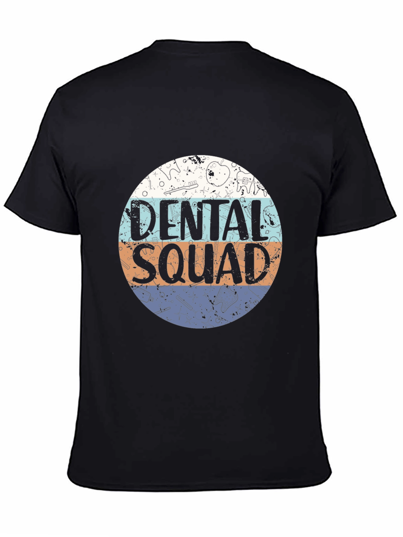 Dental Squad Graphic Tee - Black Cotton T-Shirt