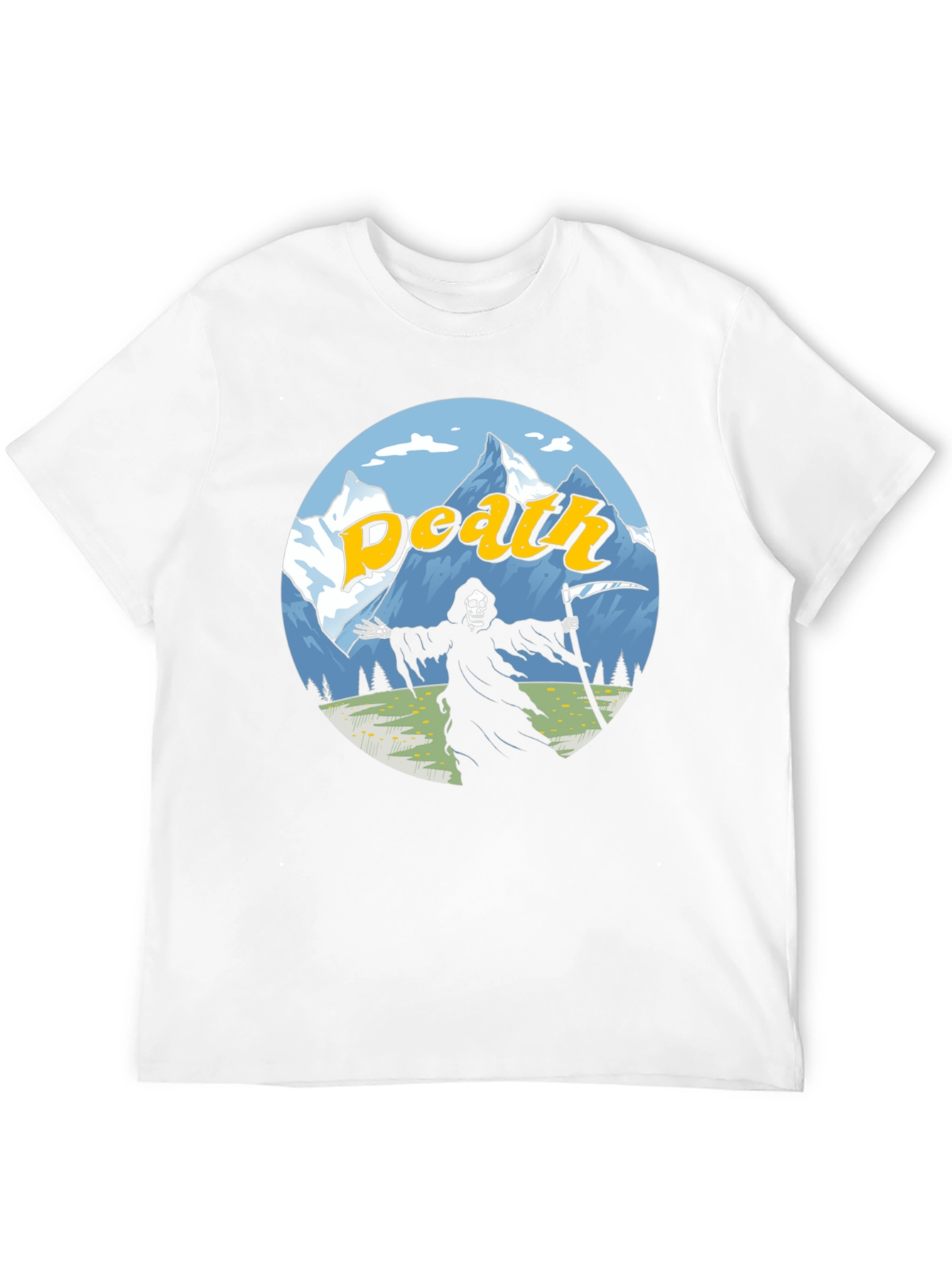 Death Mountain T-Shirt Grim Reaper Graphic Tee