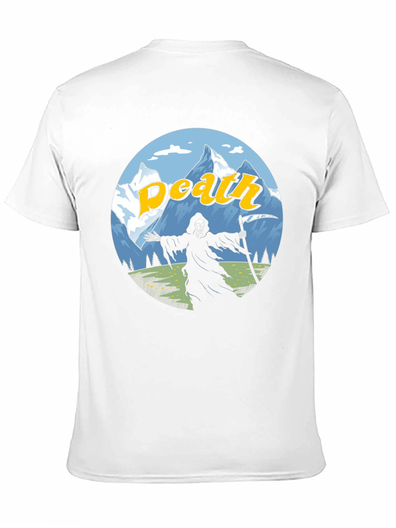 Death Mountain T-Shirt Grim Reaper Graphic Tee