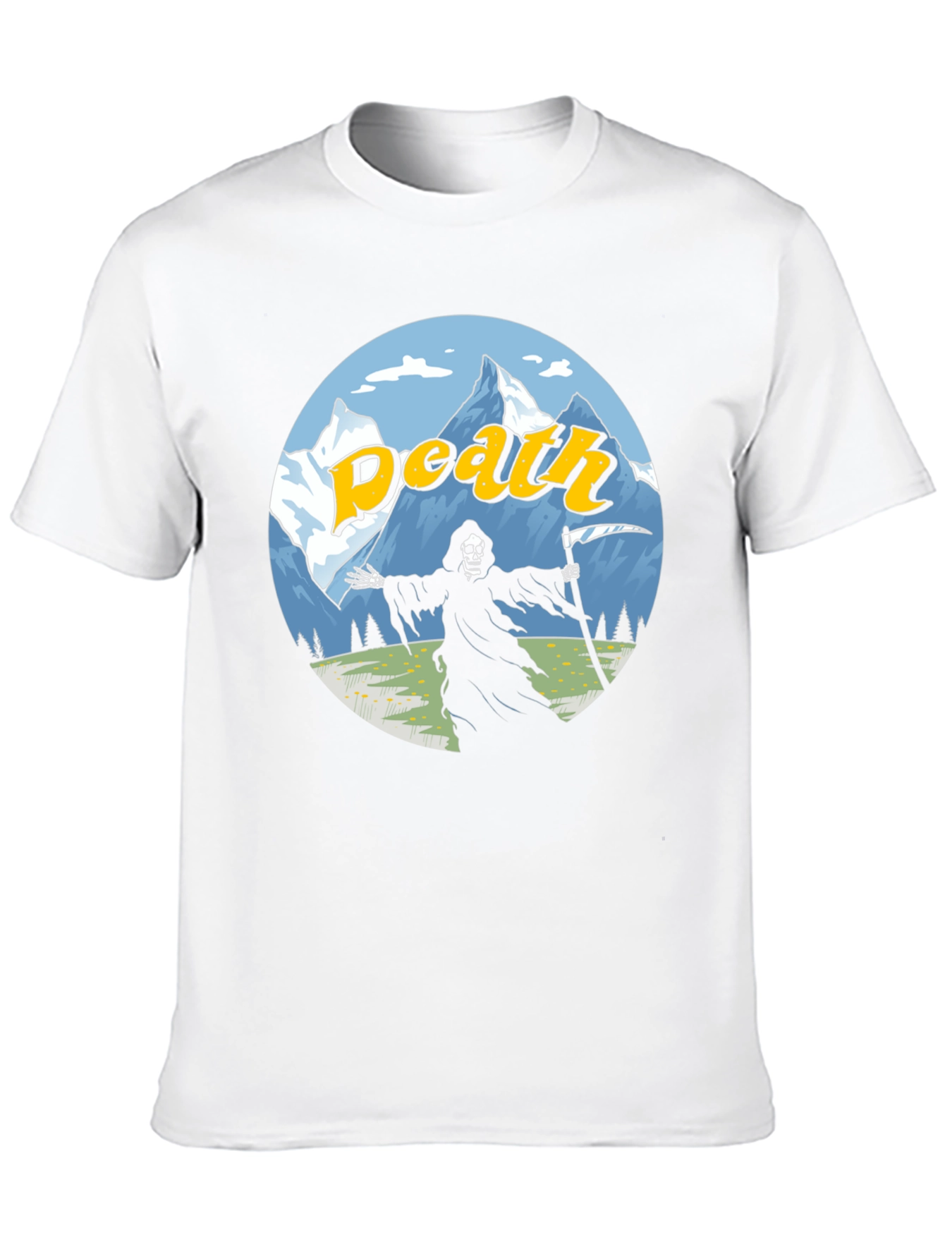 Death Mountain T-Shirt Grim Reaper Graphic Tee