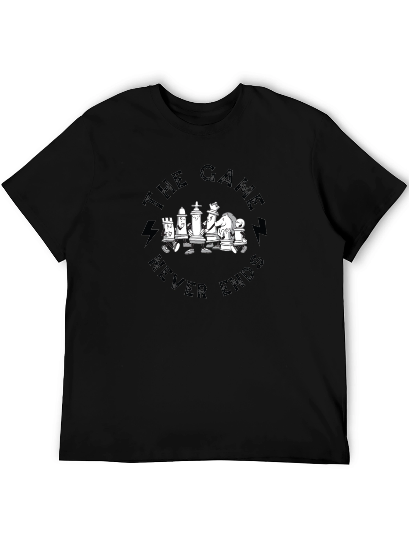 The Game Never Ends Chess T-Shirt