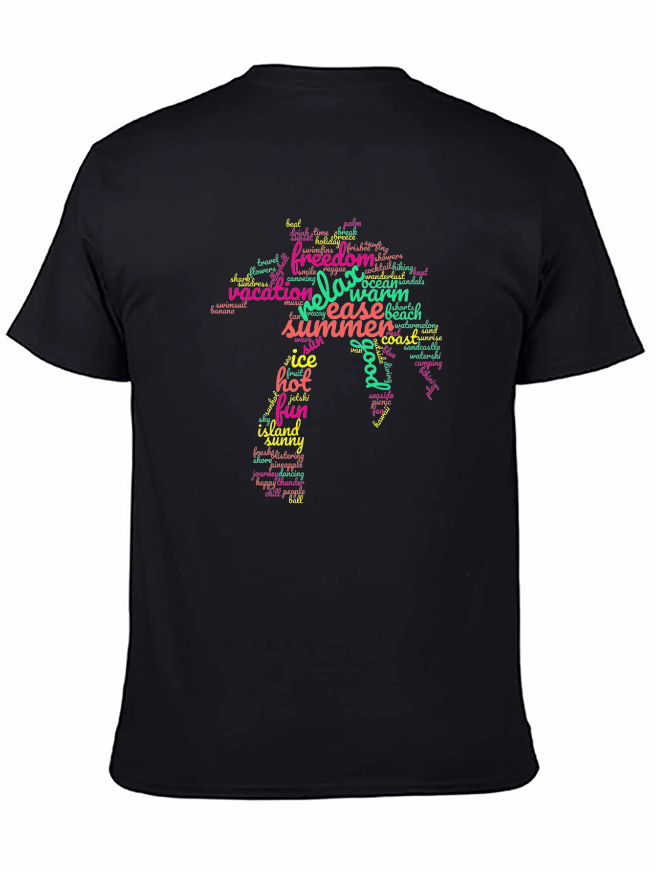Summer Vibes Word Art Graphic Tee
