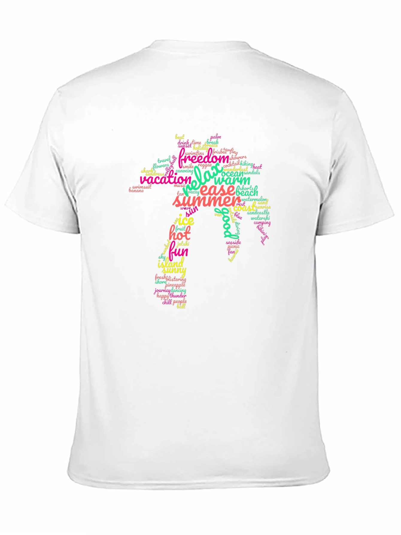 Summer Vibes Word Art Graphic Tee