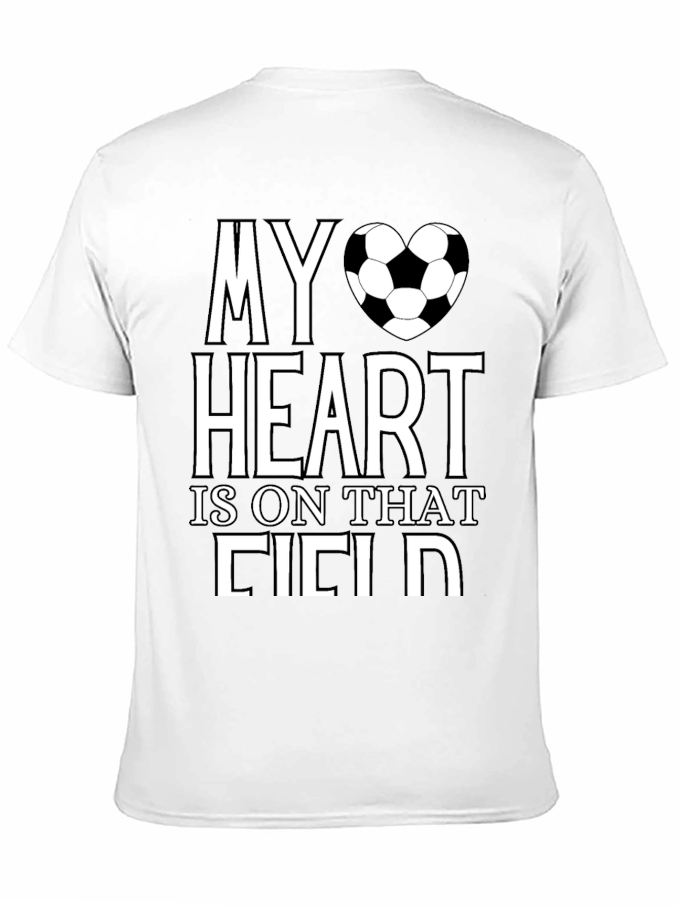 Soccer Heart Field T-Shirt - Black