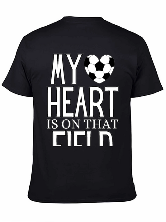Soccer Heart Field T-Shirt - Black