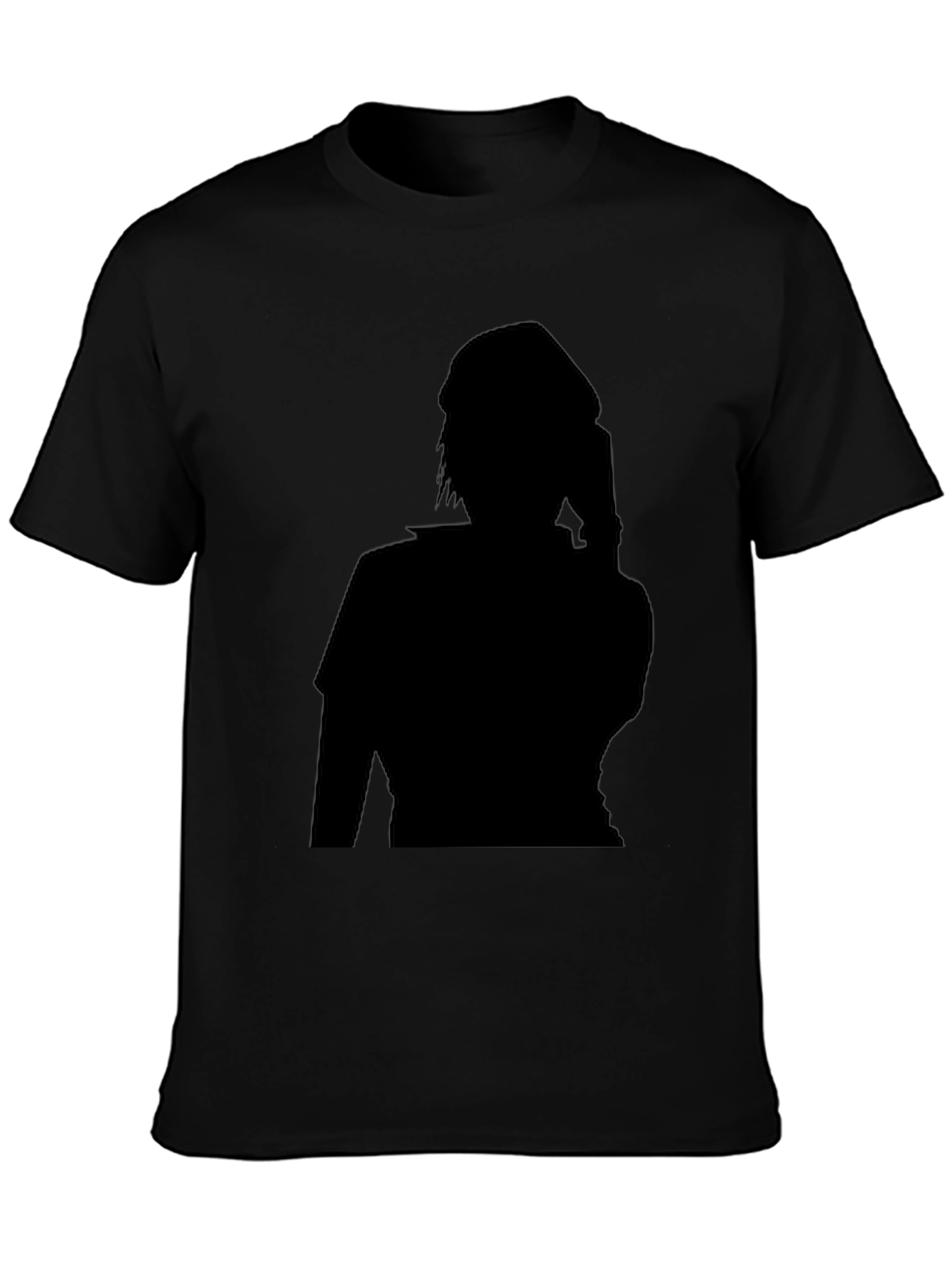 Stylish Black T-Shirt with Silhouette Graphic