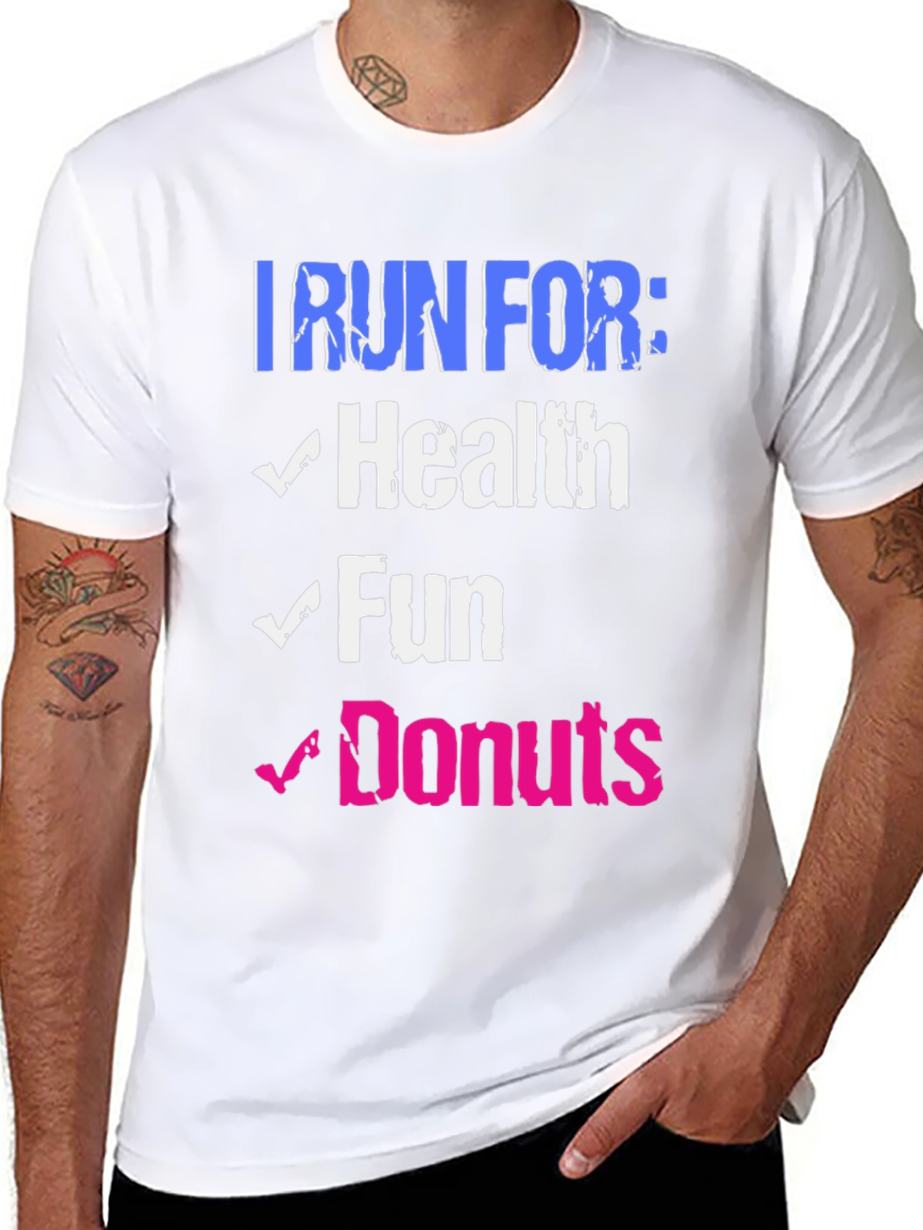 I Run For: Health Fun Donuts Graphic Tee