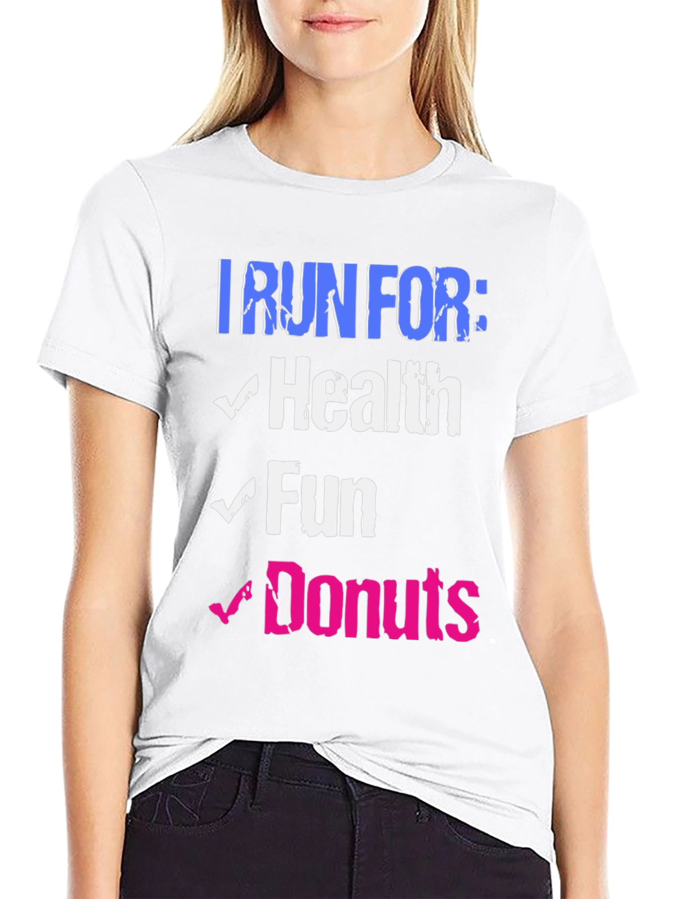 I Run For: Health Fun Donuts Graphic Tee