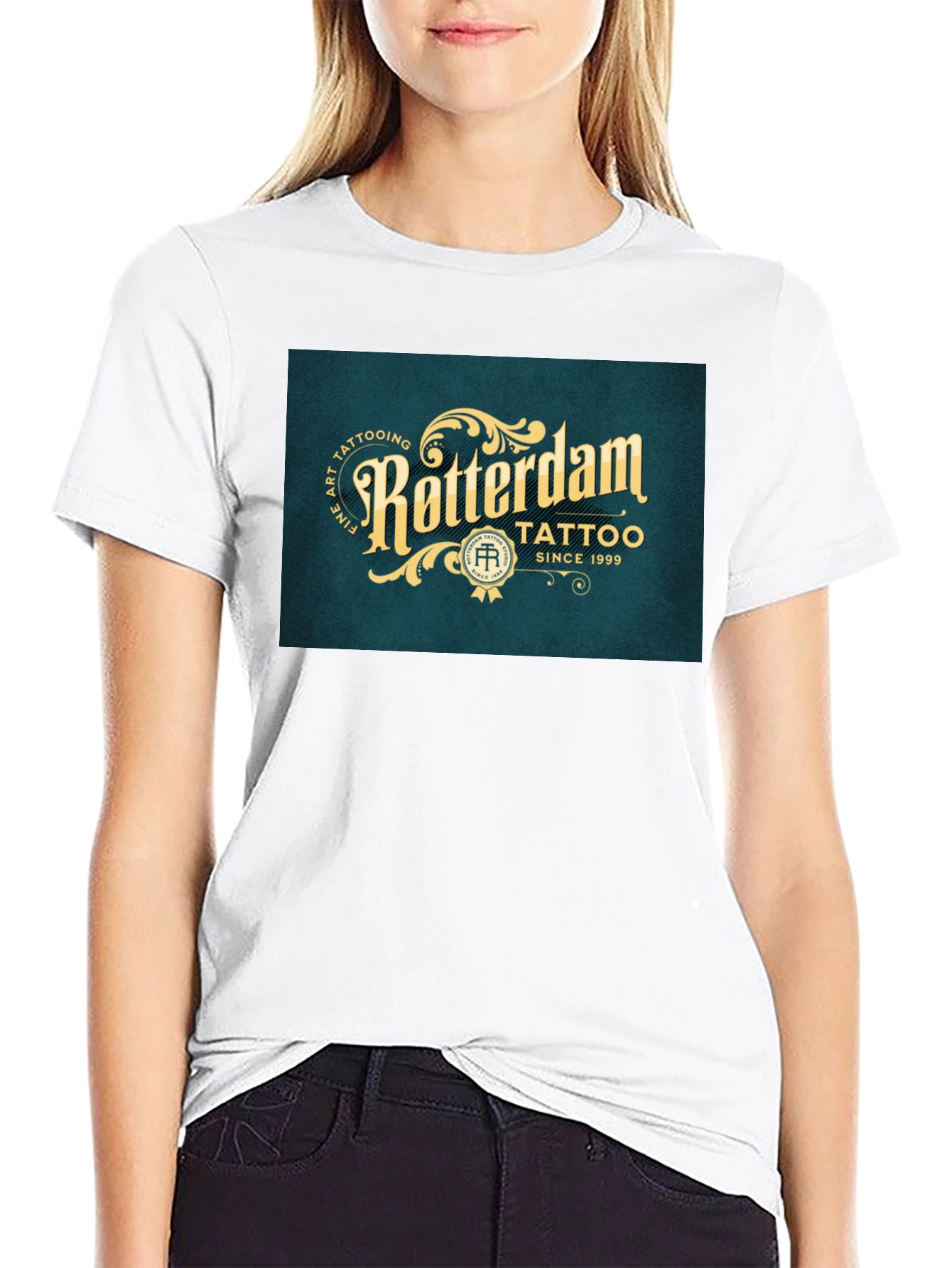 Rotterdam Tattoo Black Graphic Tee